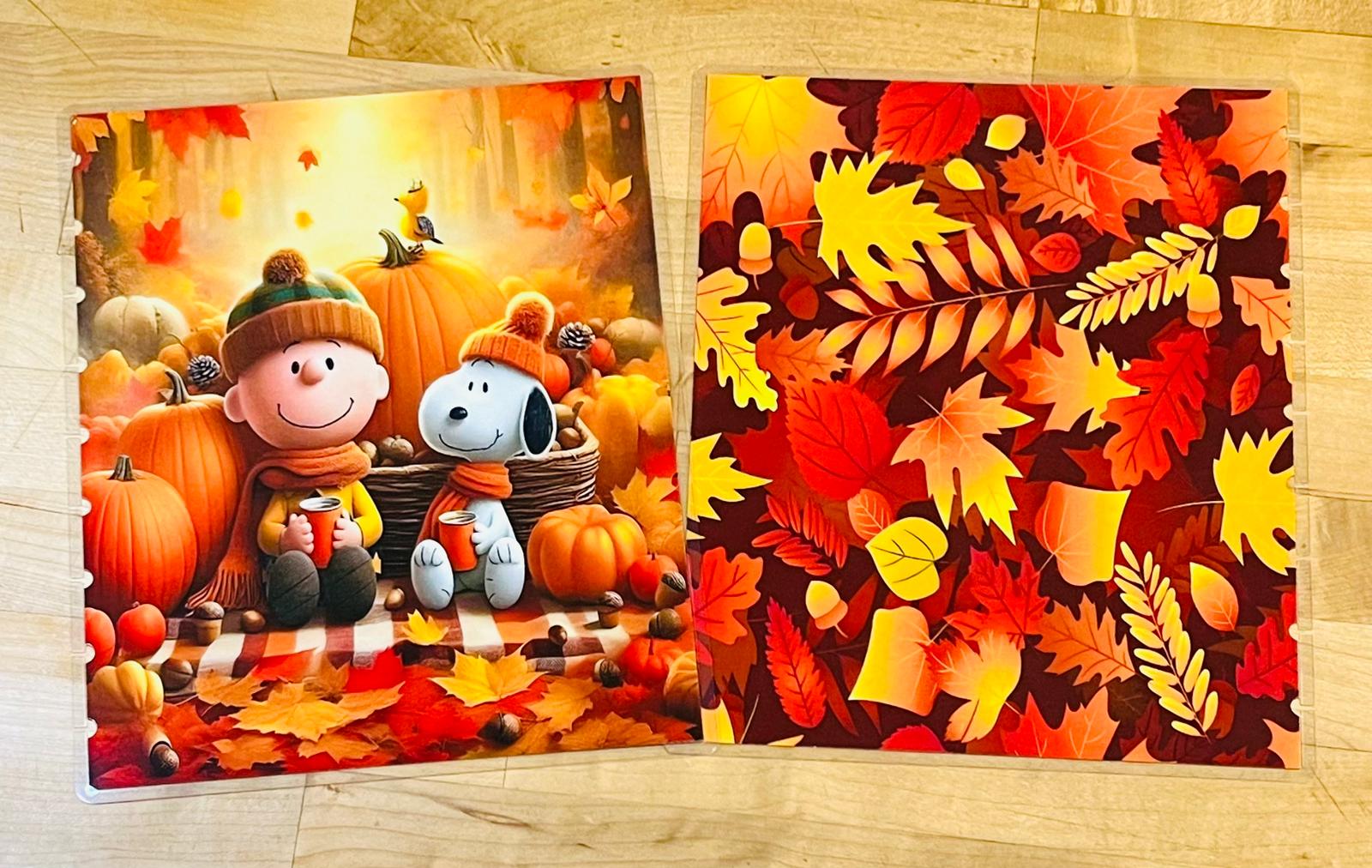Peanuts Charlie Brown and Snoopy Fall Autumn Pumpkins