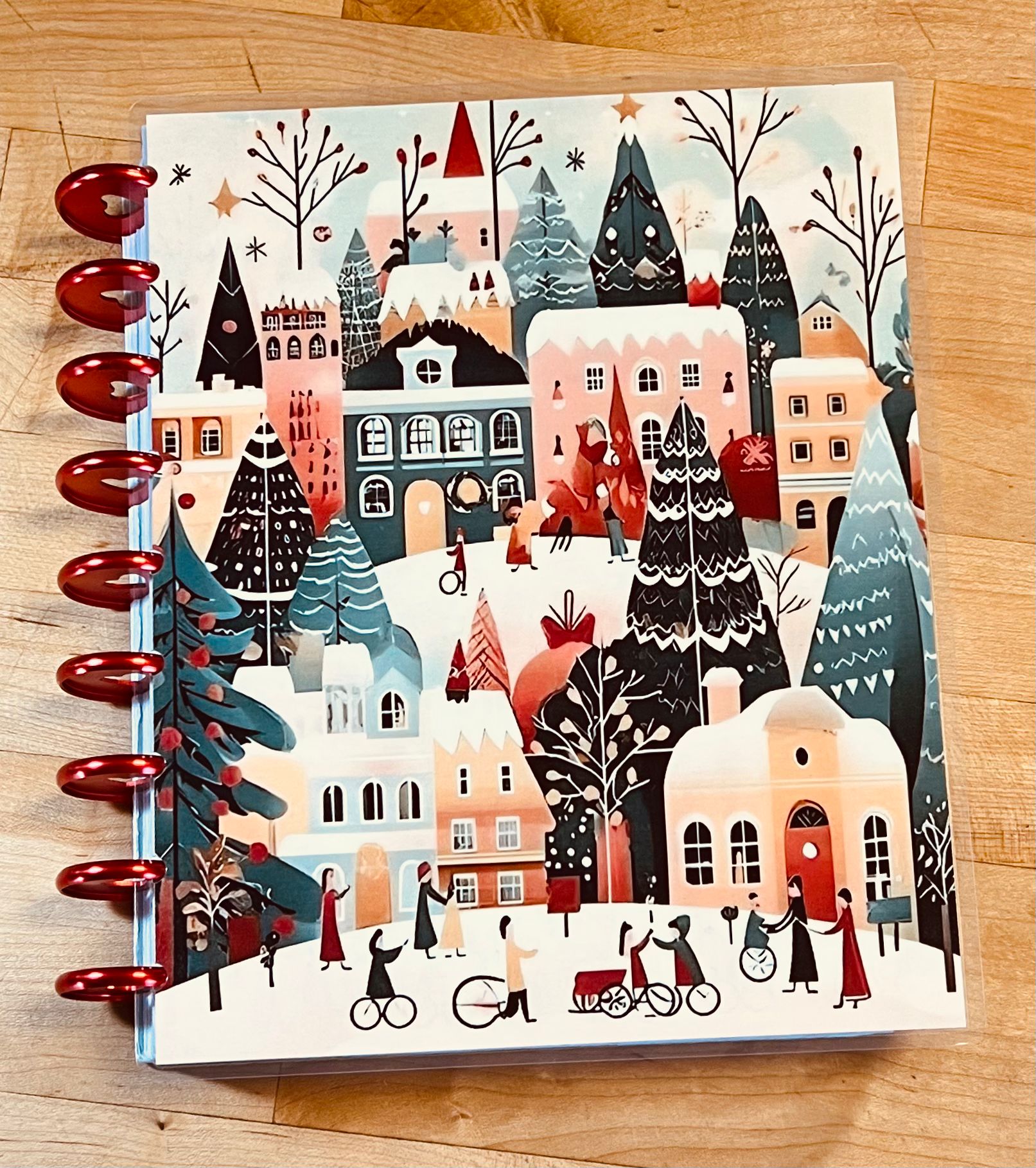Winter Village Scene