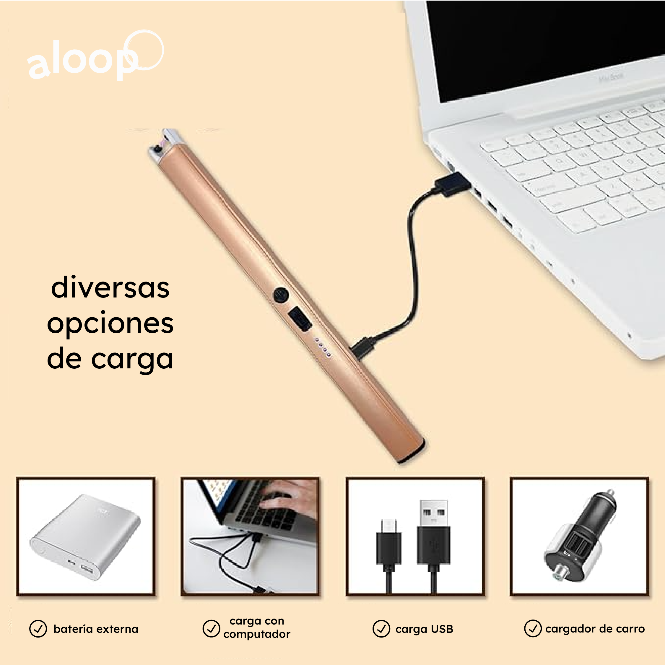 Encendedor plasma recargable por USB