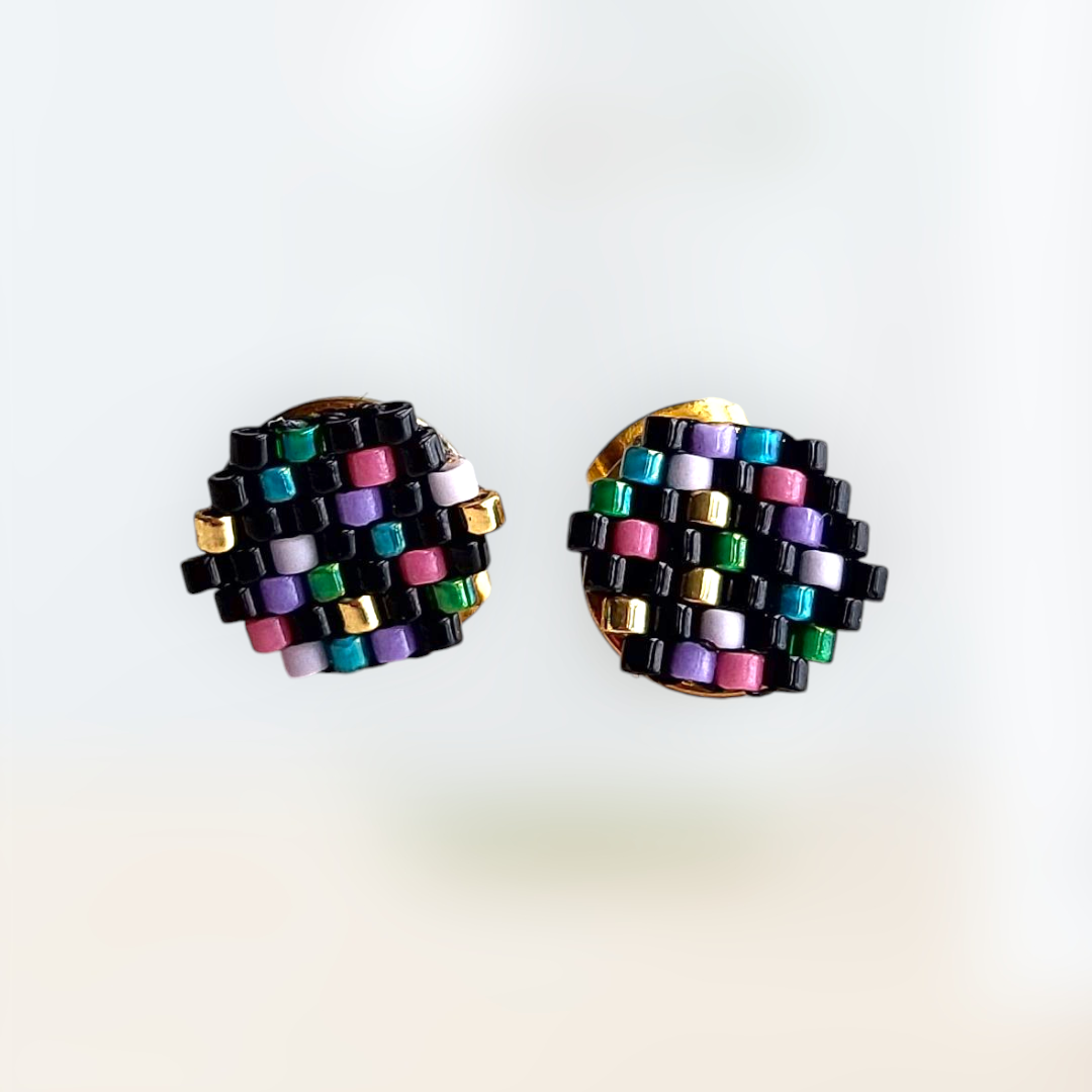 Mini aretes en mostacilla Miyuki