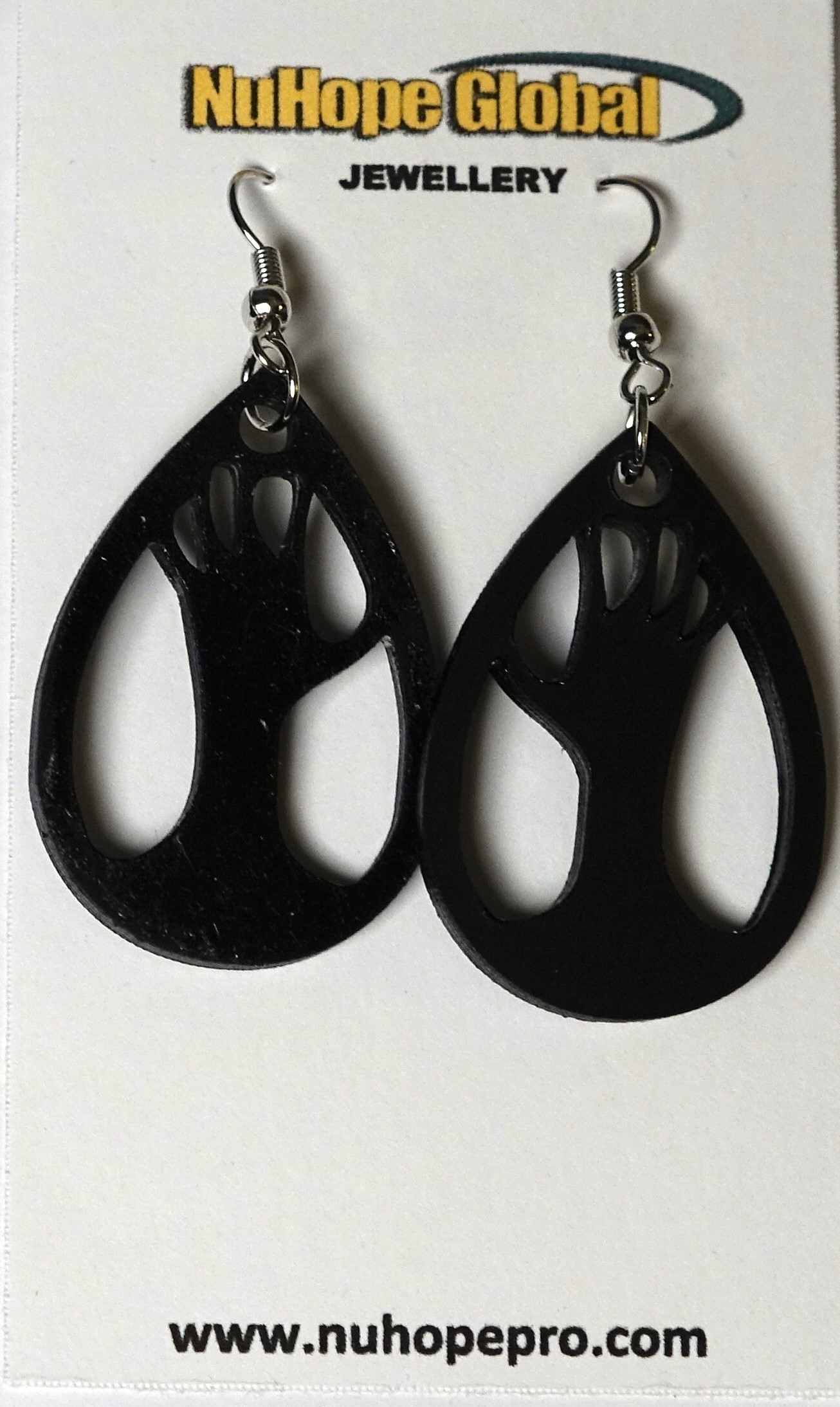 Vinyl and Wood Earrings