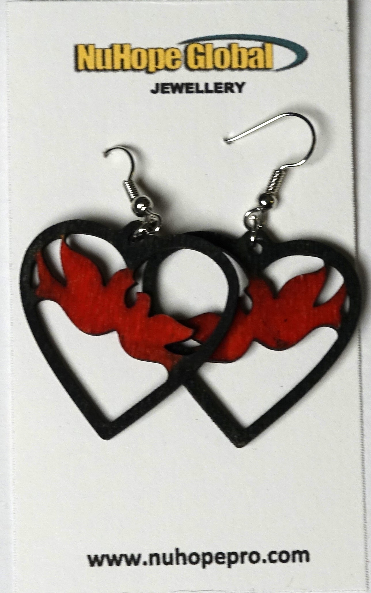 Vinyl and Wood Earrings