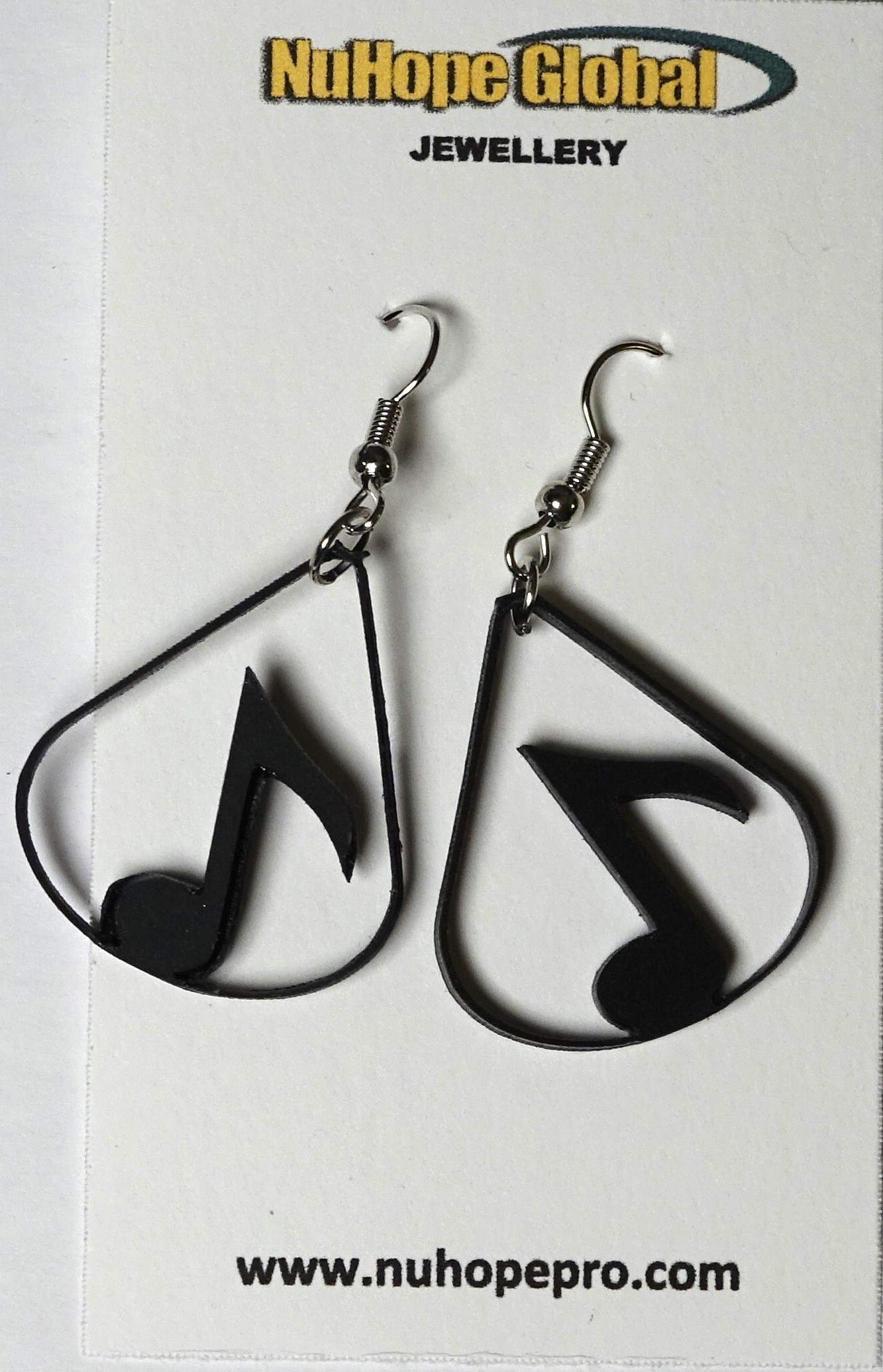 Vinyl and Wood Earrings