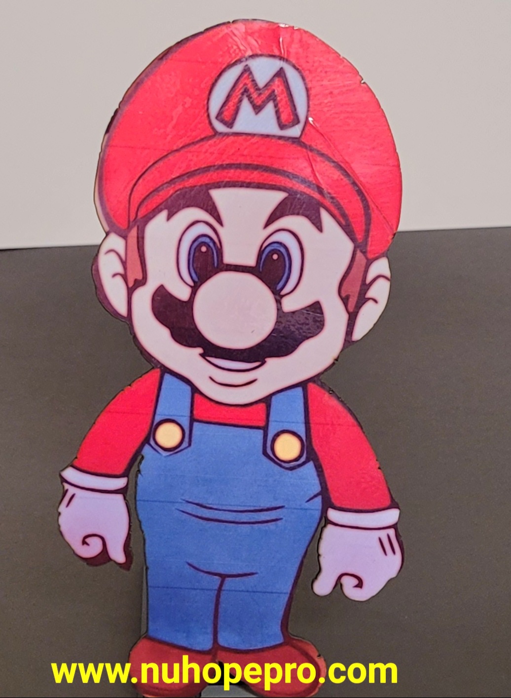 Mario Themed wooden laminated photo cutout