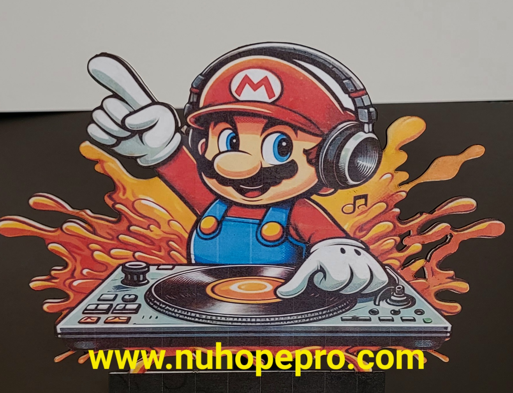 DJ Mario wooden laminated photo Cutout