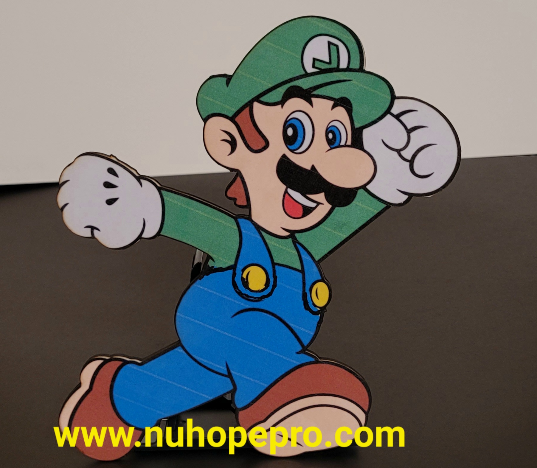 Luigi wooden laminated photo cutout