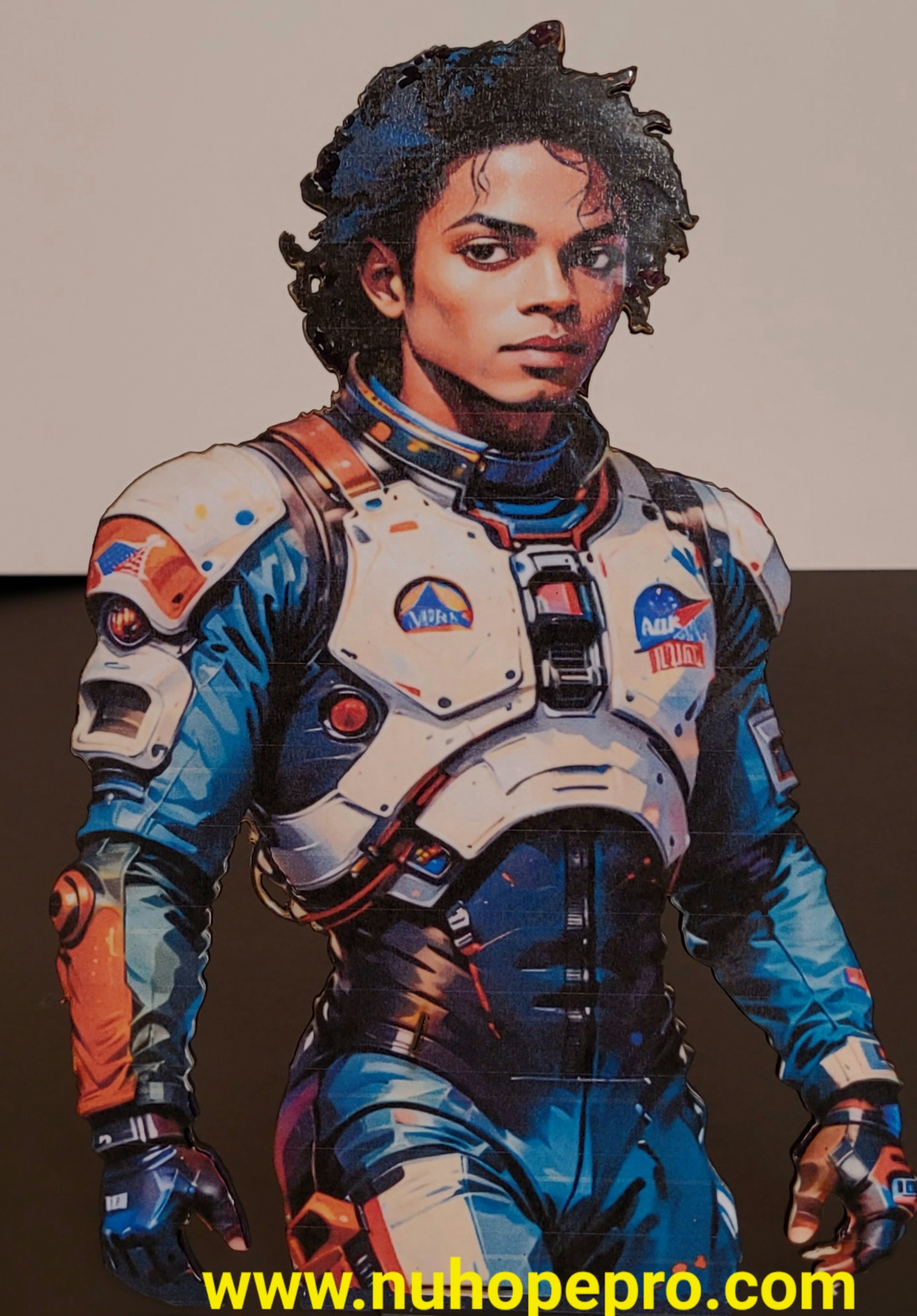  Michael Jackson Astronaut wooden laminated photo cutout
