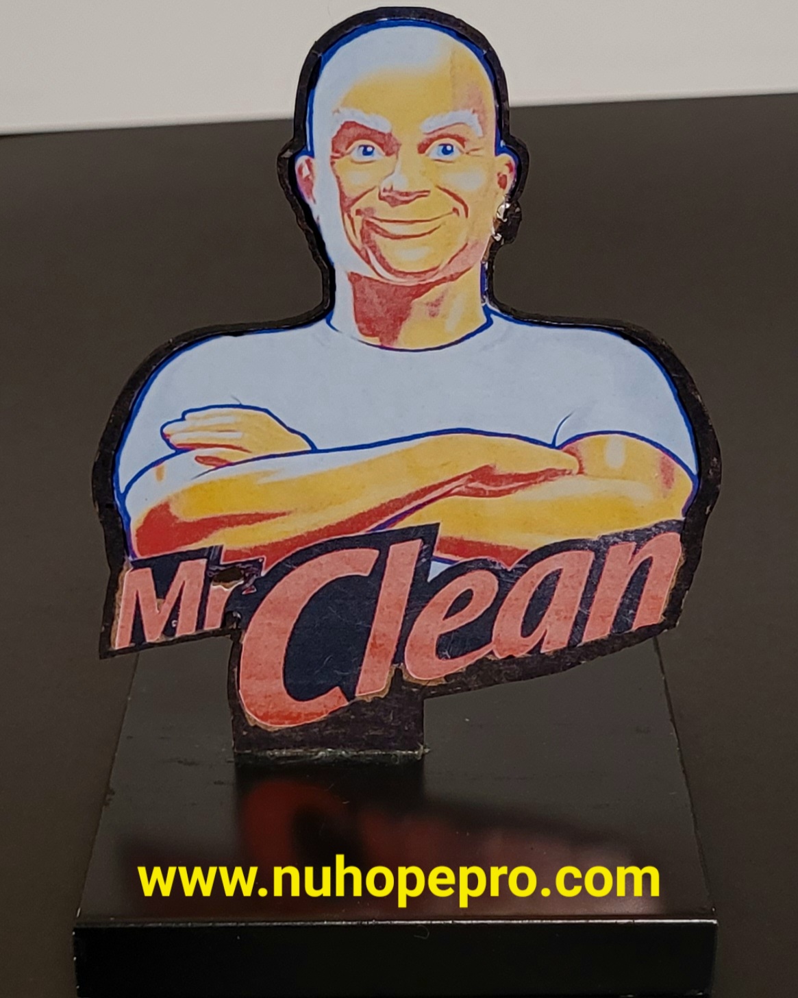 Mr. Clean Figure wooden cut out