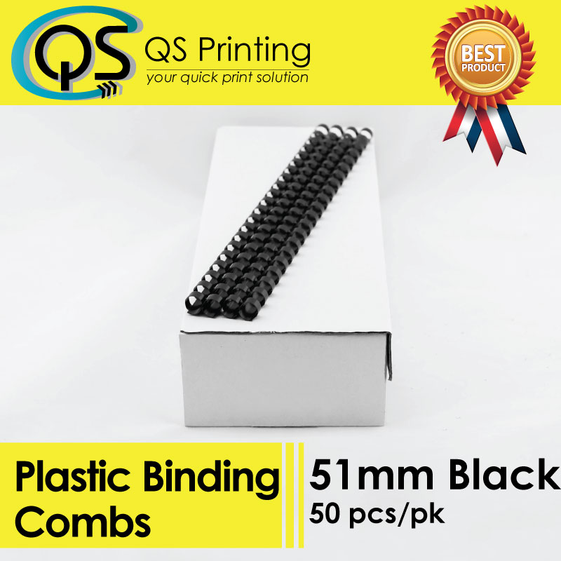 51mm Plastic Binding Combs Black 50/ Box