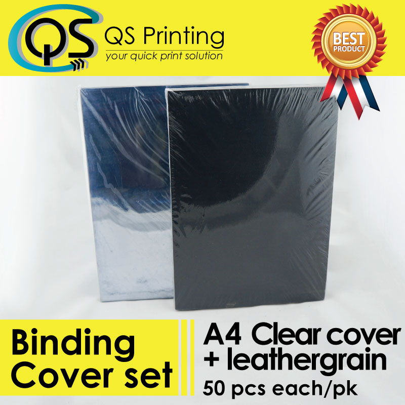 50 sets of A4 PVC clear Cover + A4 Black Back Cover 
