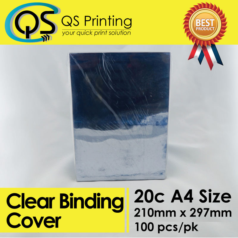 200 micron A4 PVC clear Binding Cover 100 sheets / pack 