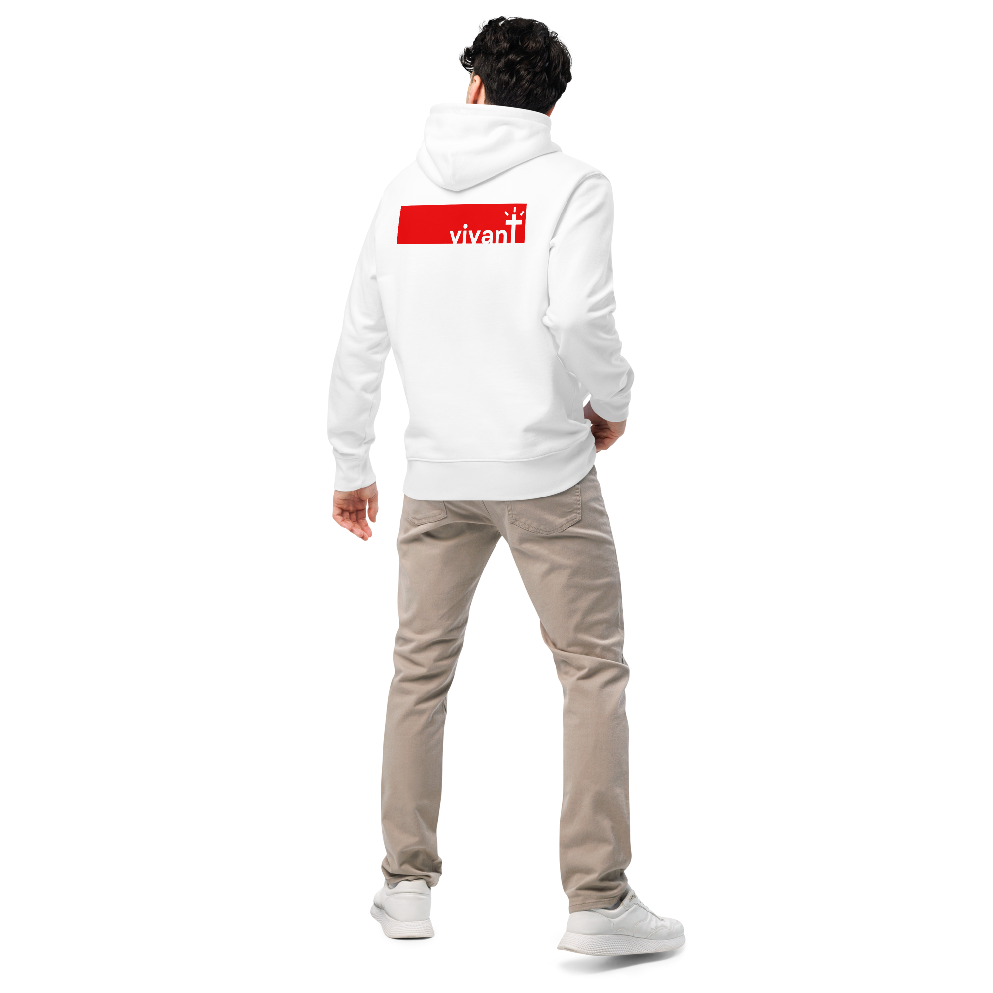Hoodie - RED - Blanc