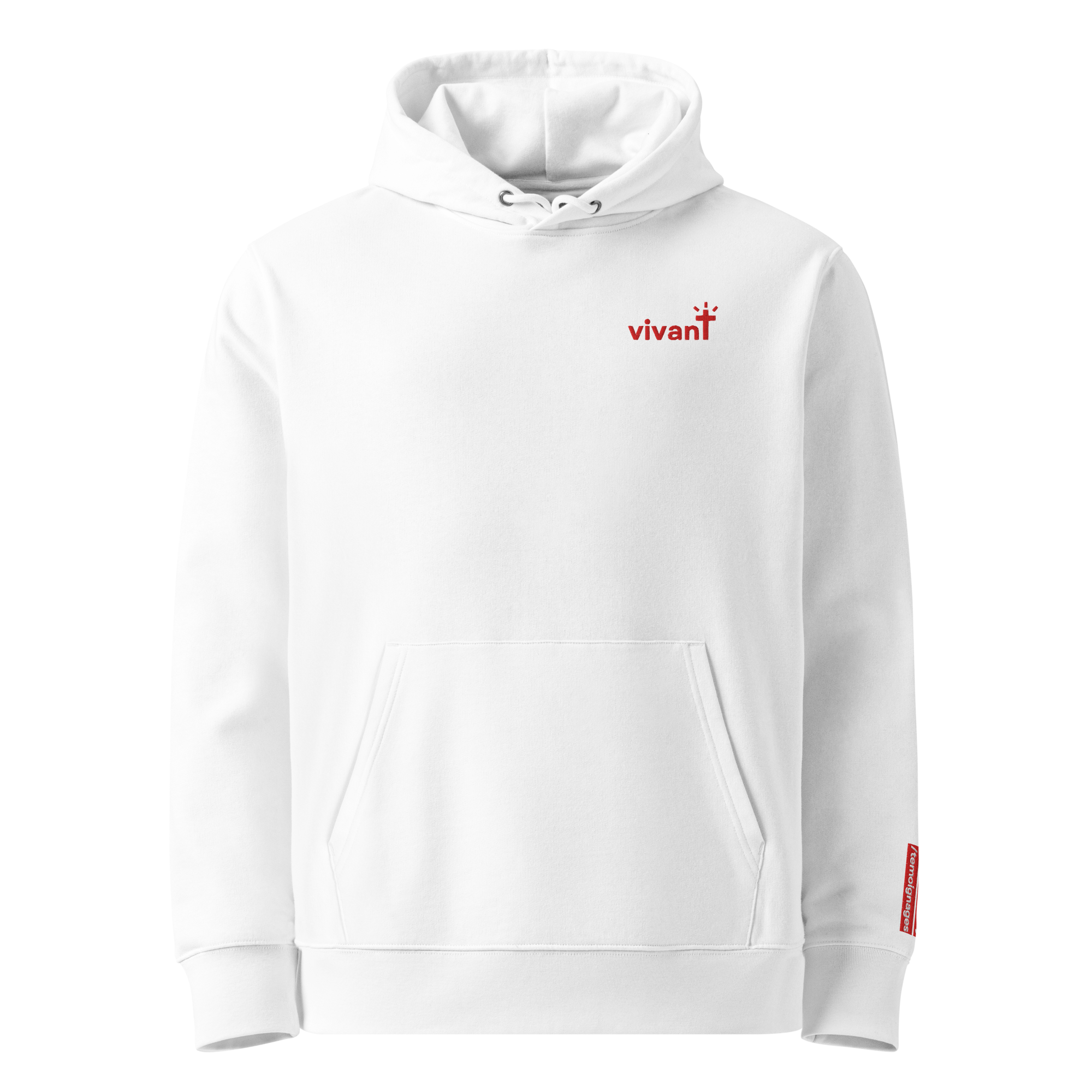 Hoodie - RED - Blanc