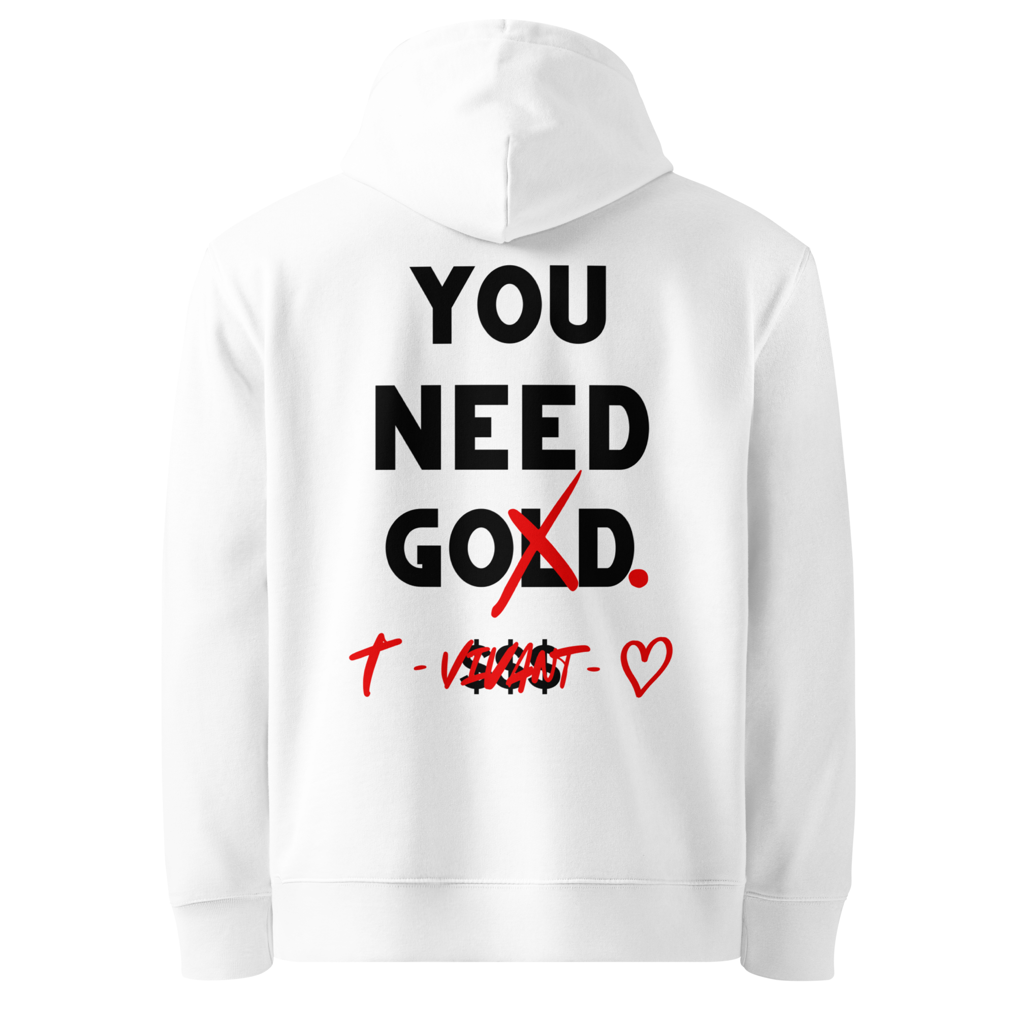 Hoodie - YOU NEED GOD - Blanc
