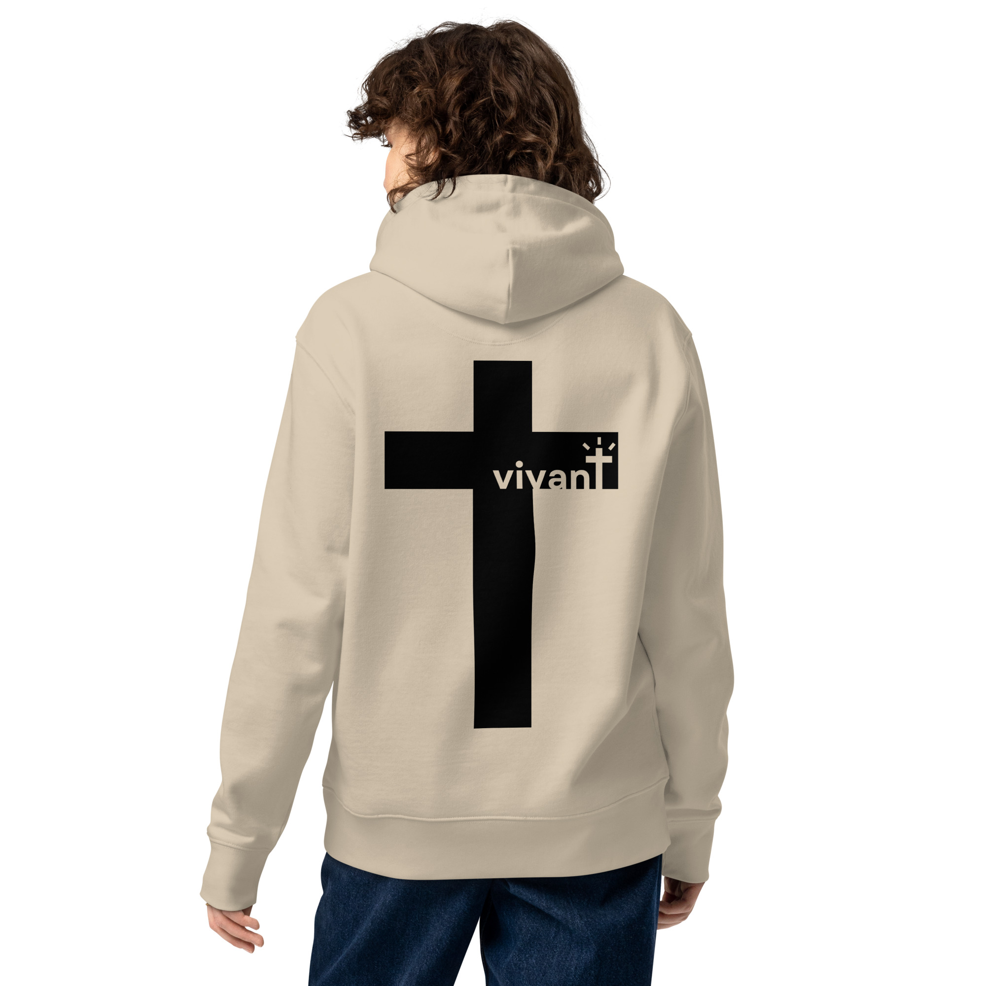 Hoodie - Croix en toi - Desert Dust