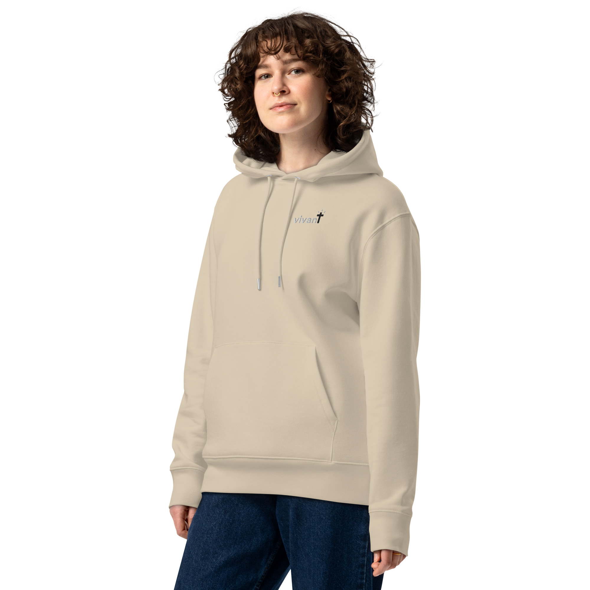 Hoodie - Croix en toi - Desert Dust