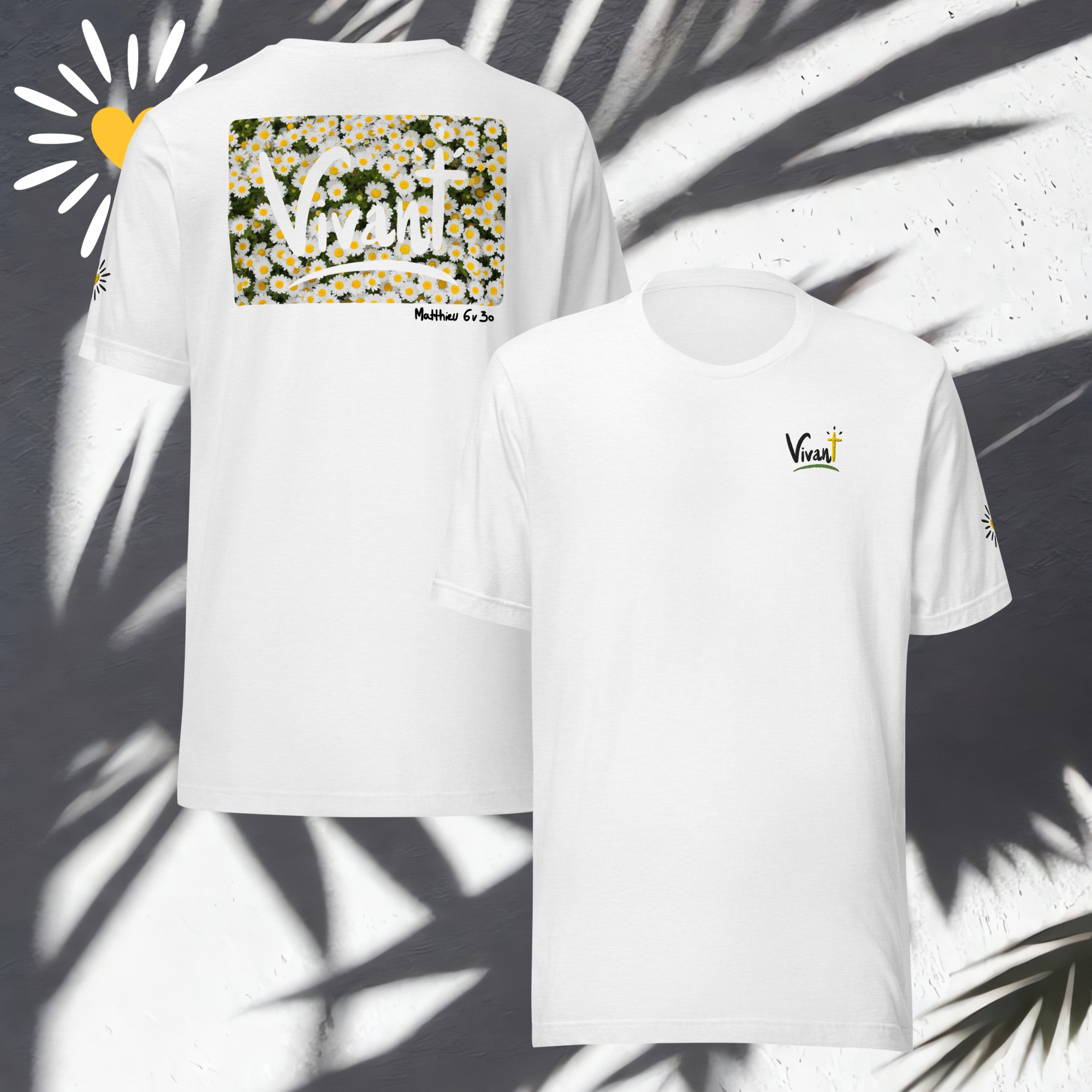  🟢 PRÉCOMMANDE : ☀️ - Champ fleuri - Blanc