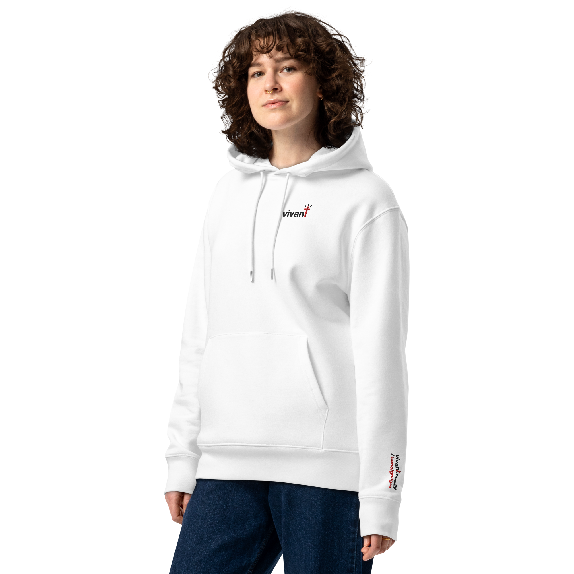 Hoodie - Enraciné - Blanc