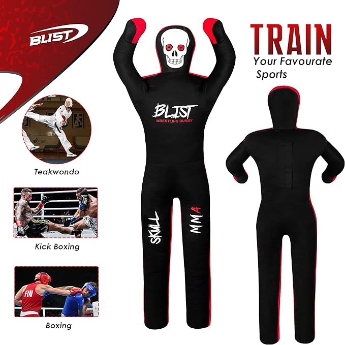 Blist MMA Dummy Judo Grappling Dummy Punching Bag Brazilian BJJ JIU Jitsu Sitting Position Dummy Wrestling Martial Arts Boxing Karate Training Dummy