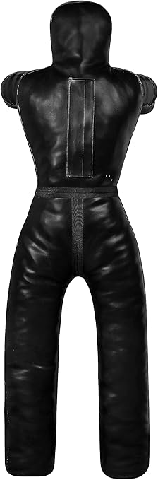 Black Rexine MMA grappling dummy for wrestling, submission, judo and bjj an UNFILLED dummy