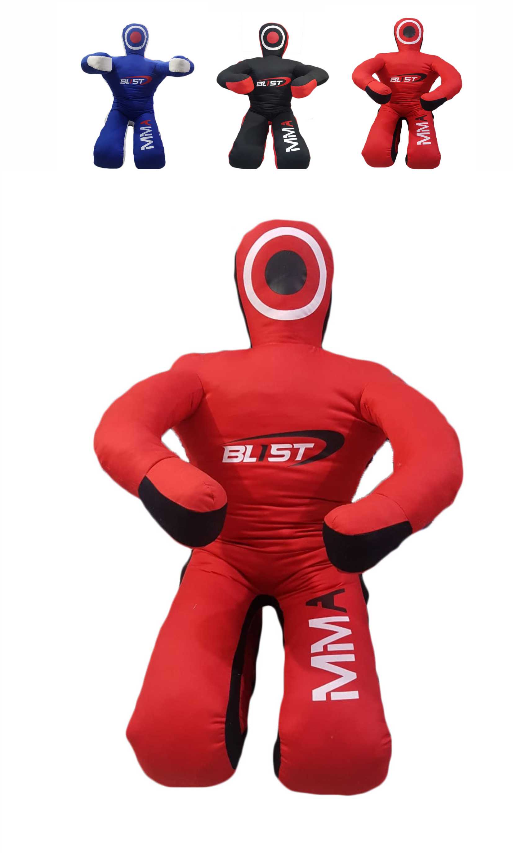 Blist Red Canvas Sitting MMA Dummy for Judo, Wrestling, Martial Arts, Boxing, Karate Training Unfilled bag