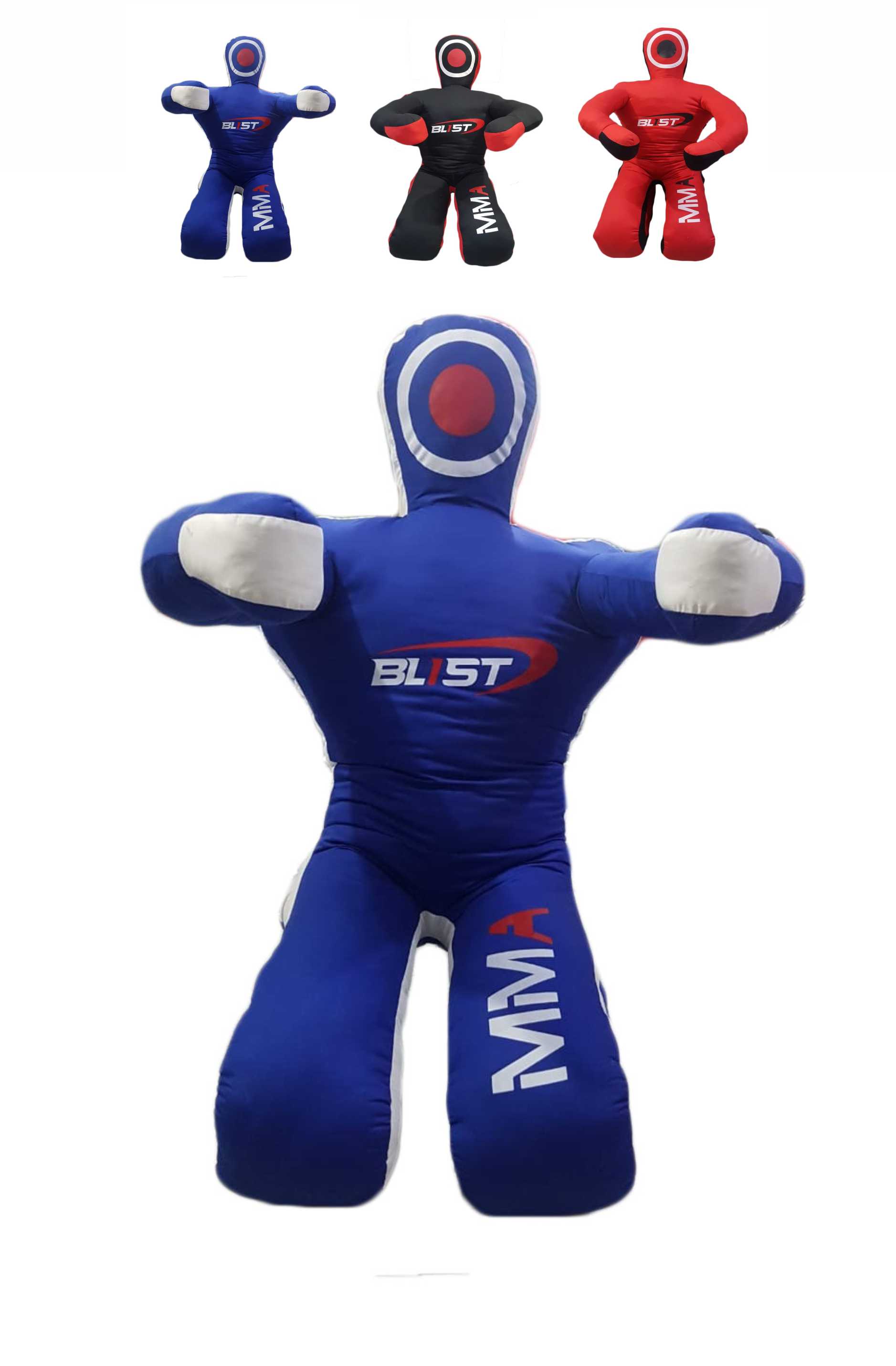 Blist Blue Canvas Sitting MMA Dummy for Judo, Wrestling, Martial Arts, Boxing, Karate Training Unfilled bag