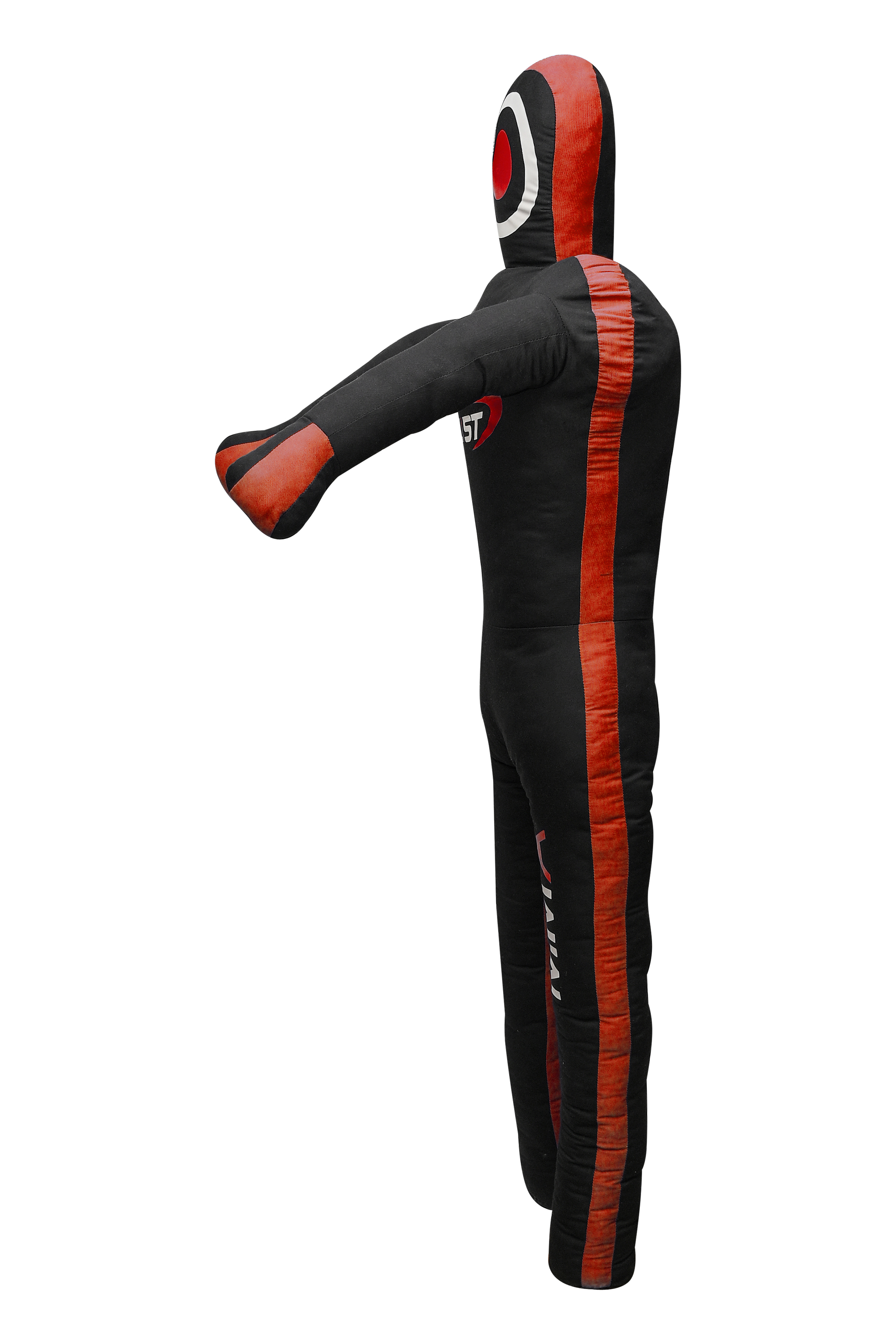Blist Black/Red Canvas MMA standing position grappling dummy for jiu jistu Brazilian BJJ, wrestling, judo karate throwing, and dummy for submission, UNFILLED