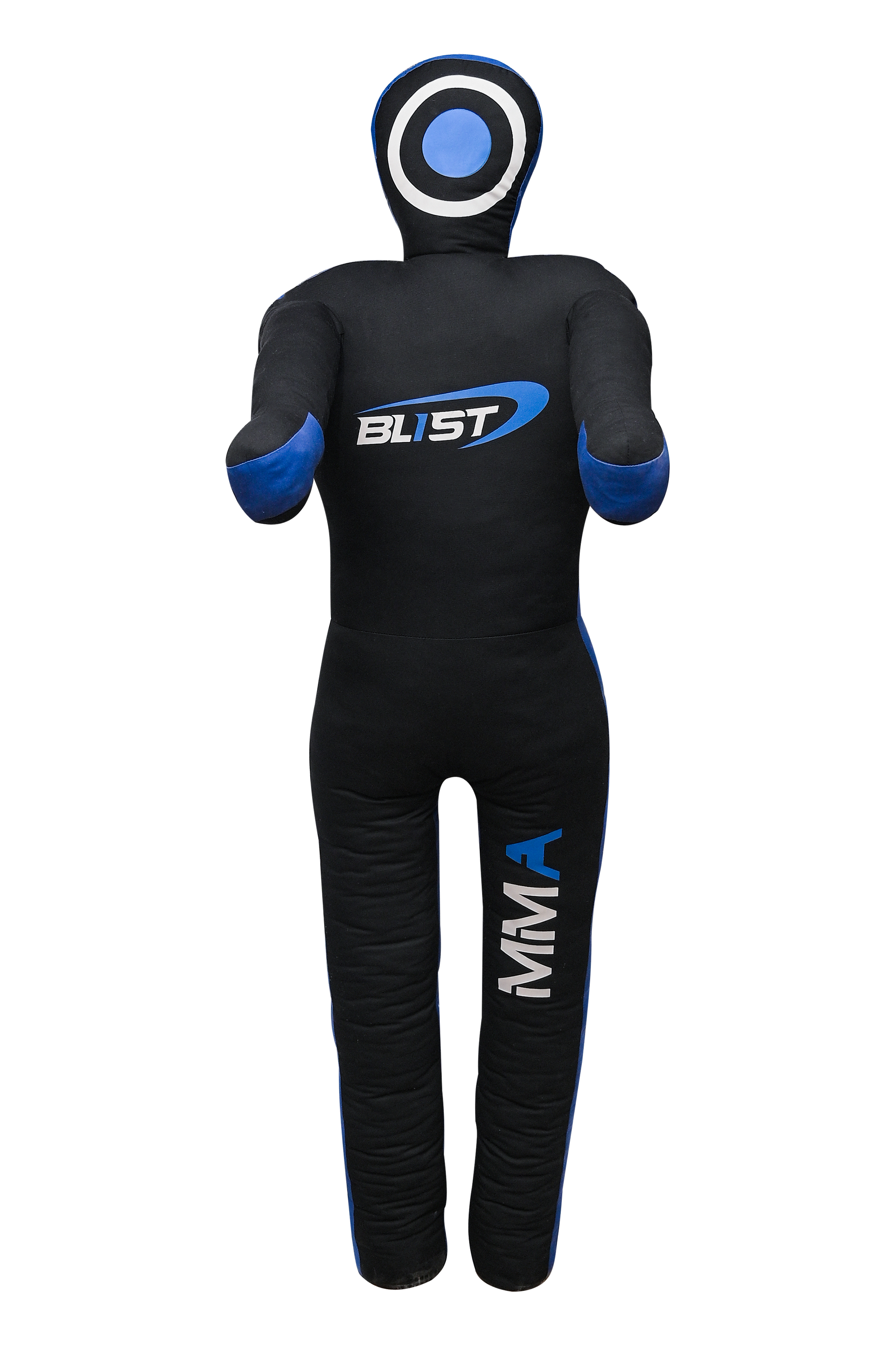 Blist Black/Blue Canvas MMA standing position grappling dummy for jiu jistu Brazilian BJJ, wrestling, judo karate throwing, and dummy for submission, UNFILLED