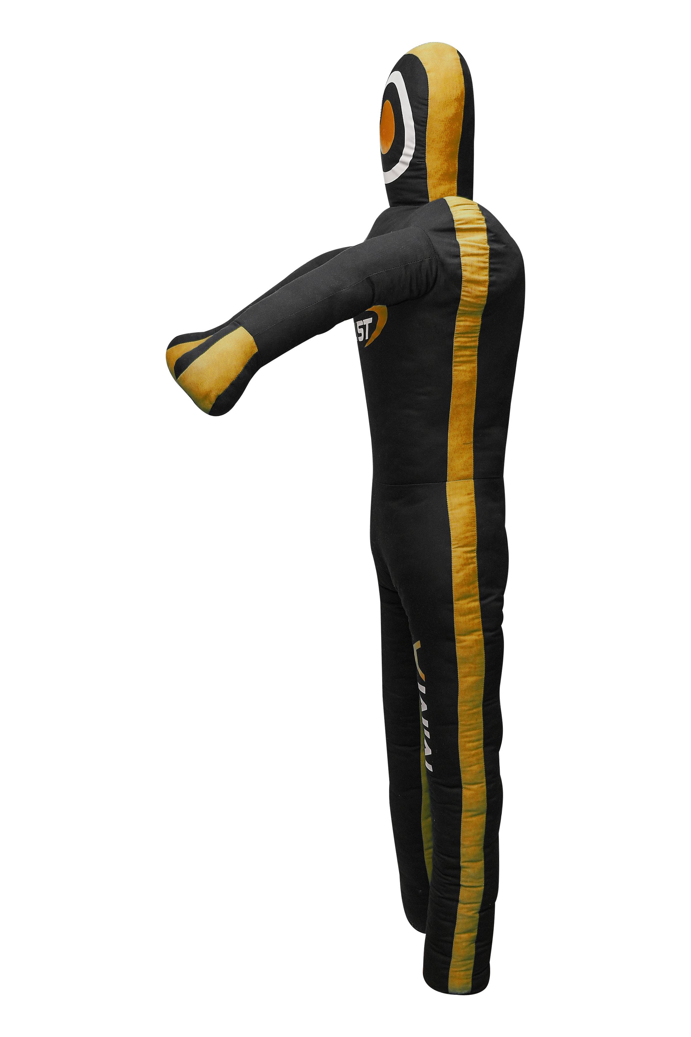 Blist Black/Yellow Canvas MMA standing position grappling dummy for jiu jistu Brazilian BJJ, wrestling, judo karate throwing, and dummy for submission, UNFILLED