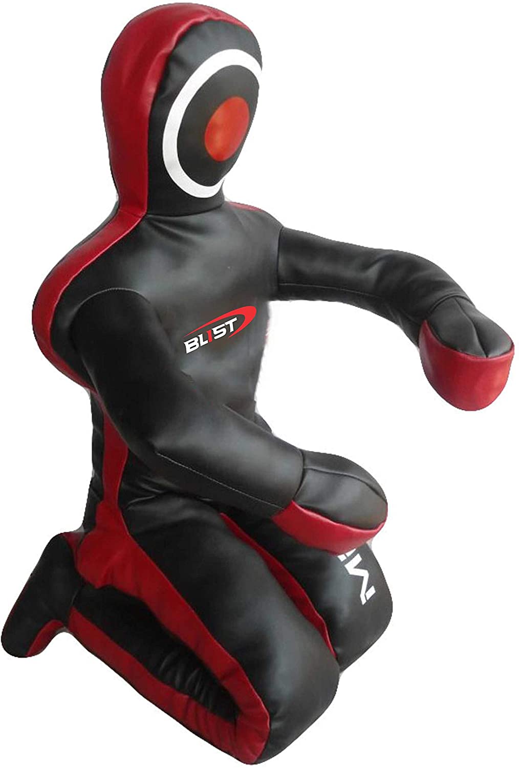 Blist Black Rexine Sitting, MMA Dummy for Judo, Grappling, Punching, Brazilian BJJ JIU Jitsu Sitting Position Dummy Wrestling Martial Arts Boxing Karate Training Dummy (UNFILLED