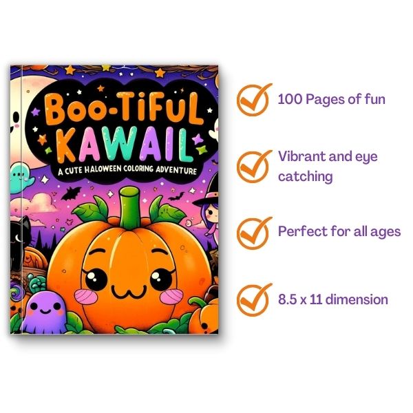 Boo-tiful Kawaii: A Cute Halloween Coloring Book Adventure