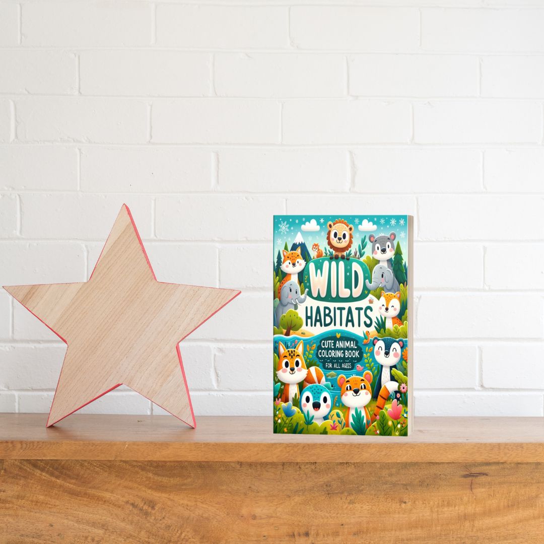 Wild Habitats: Cute Animal Coloring Book for All Ages