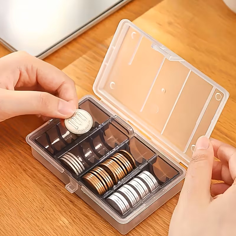 Coin and currency storage box