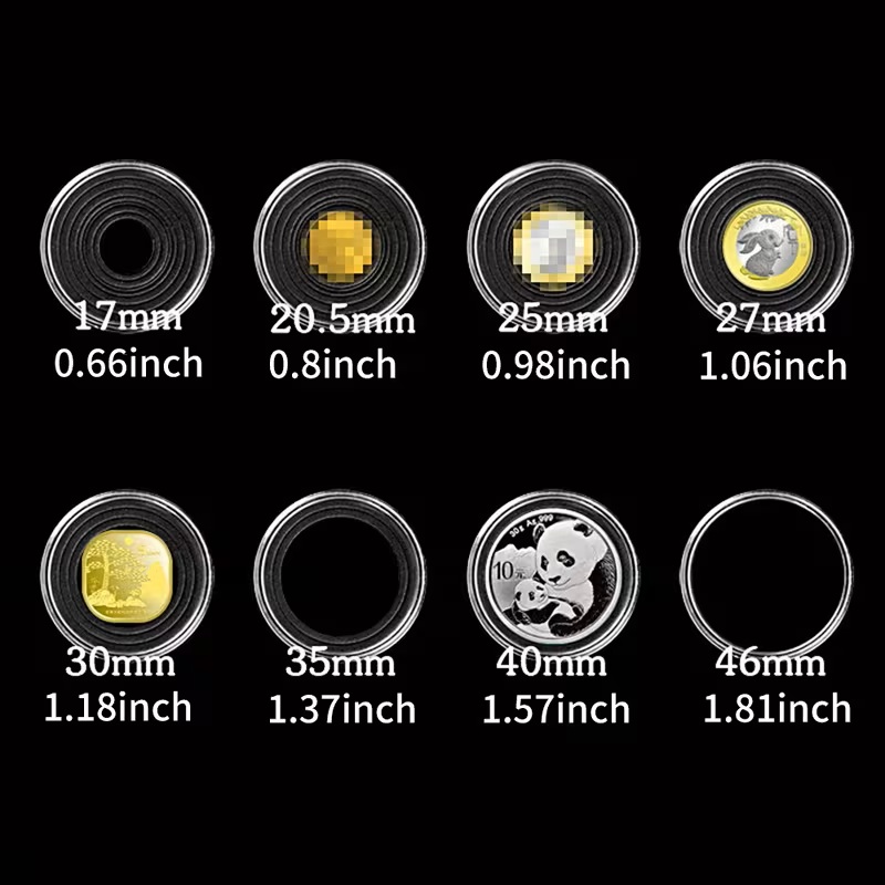 20pcs Coin Capsules Box with Black Washer