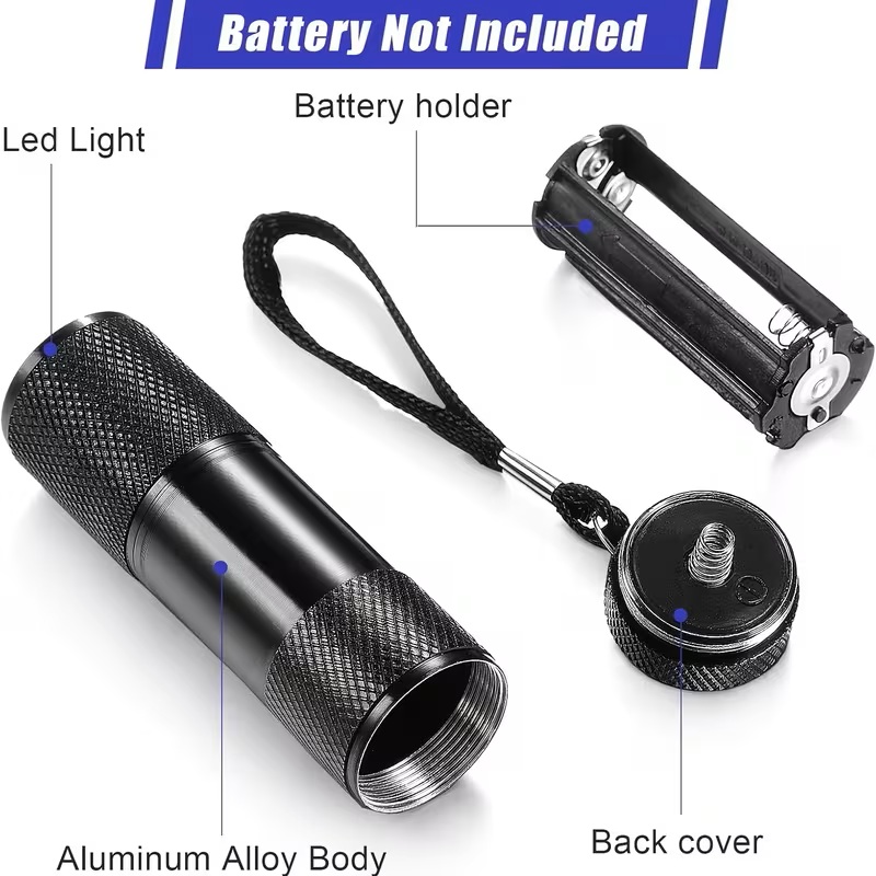 UV with Featuring 9 LED, Batteries