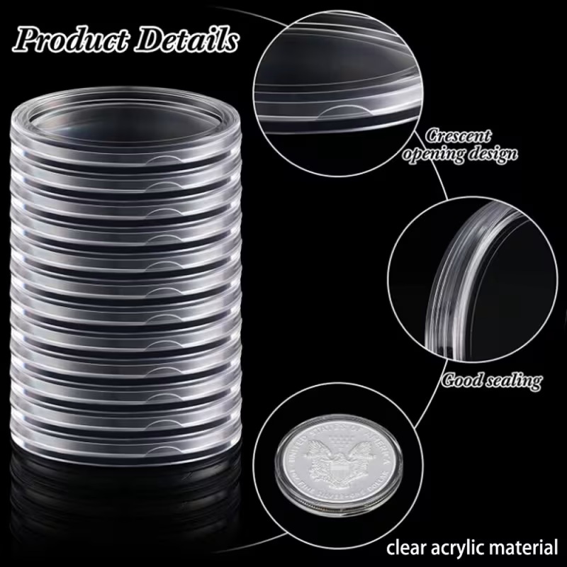 50pcs Coin Capsules 21mm