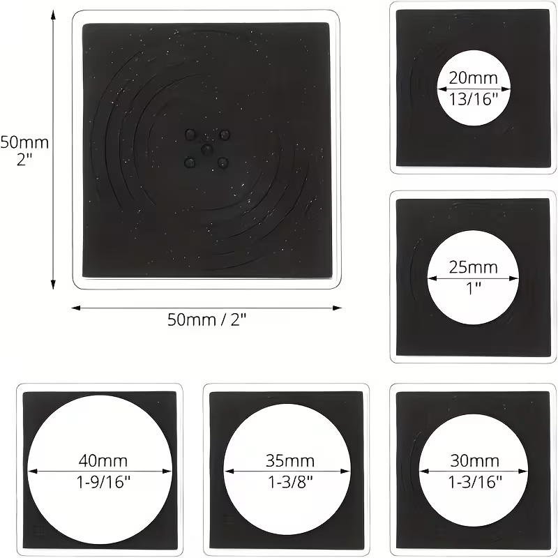 20pcs Square Coin Capsules Box with Black Washer