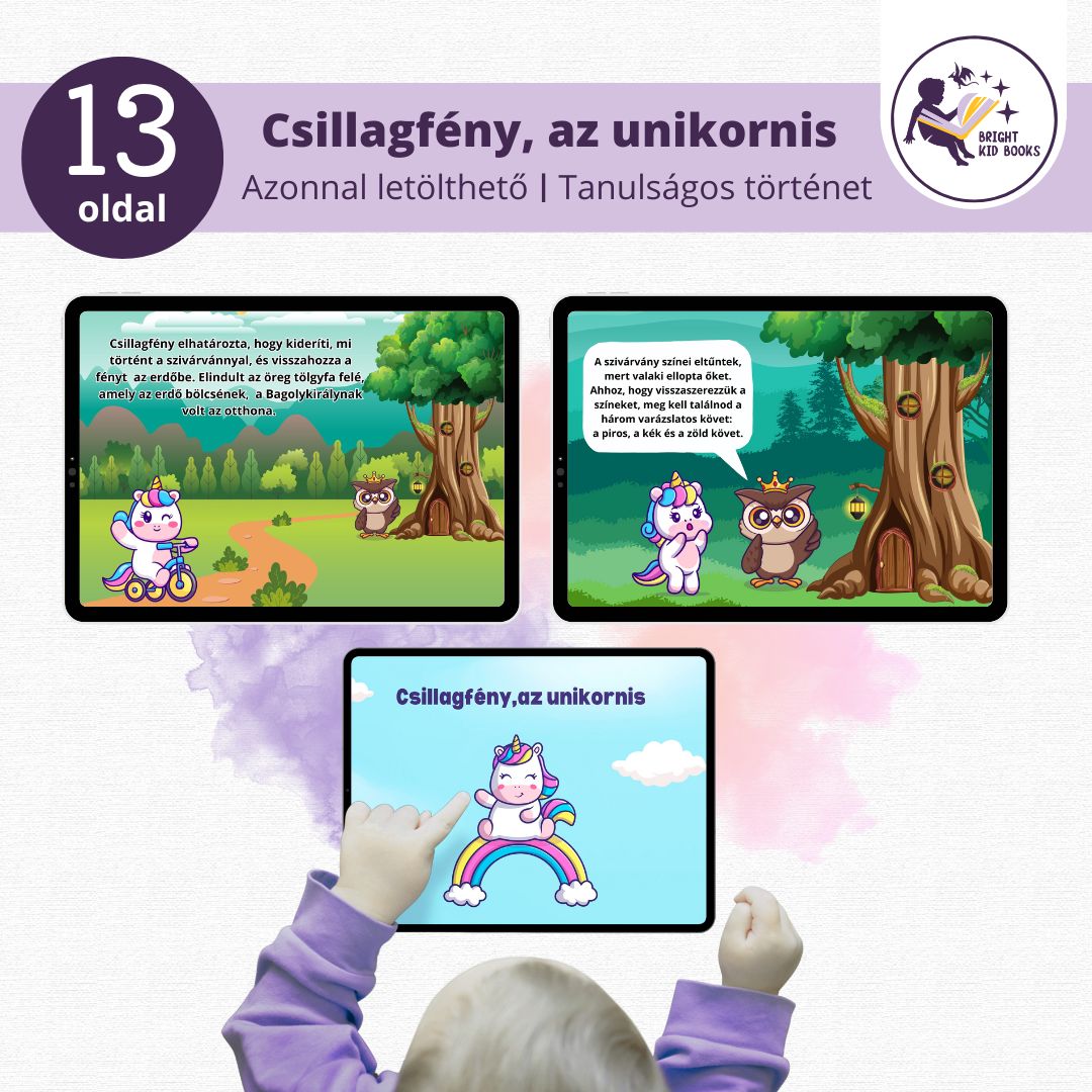 Csillagfény, az Unikornis – Varázslatos Digitális Mesekönyv Gyermekeknek (PDF)