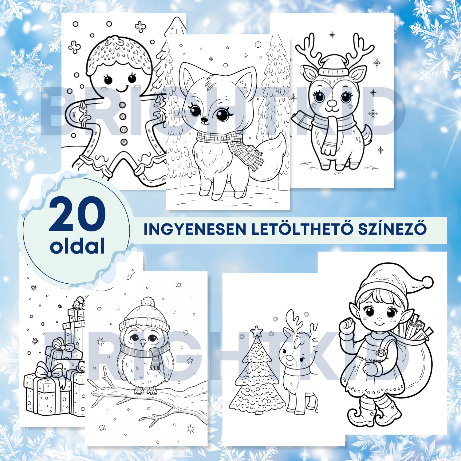 Ingyenesen letölthető 20 oldalas színező