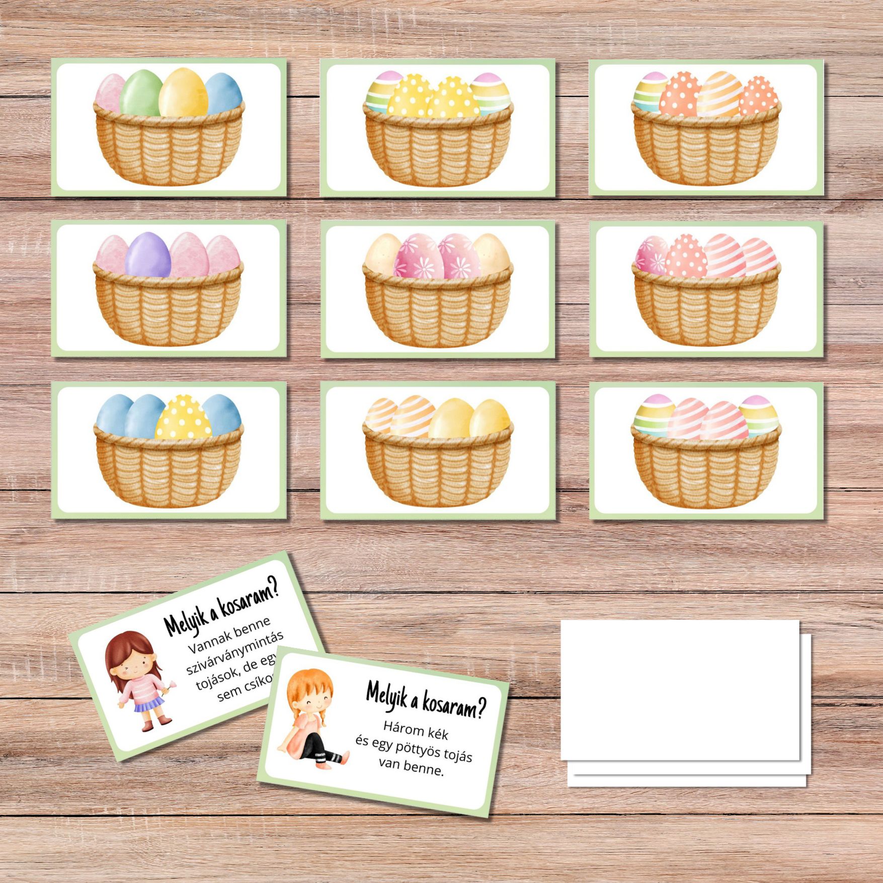 Húsvéti foglalkoztató óvodásoknak + tavaszi szókártya PDF