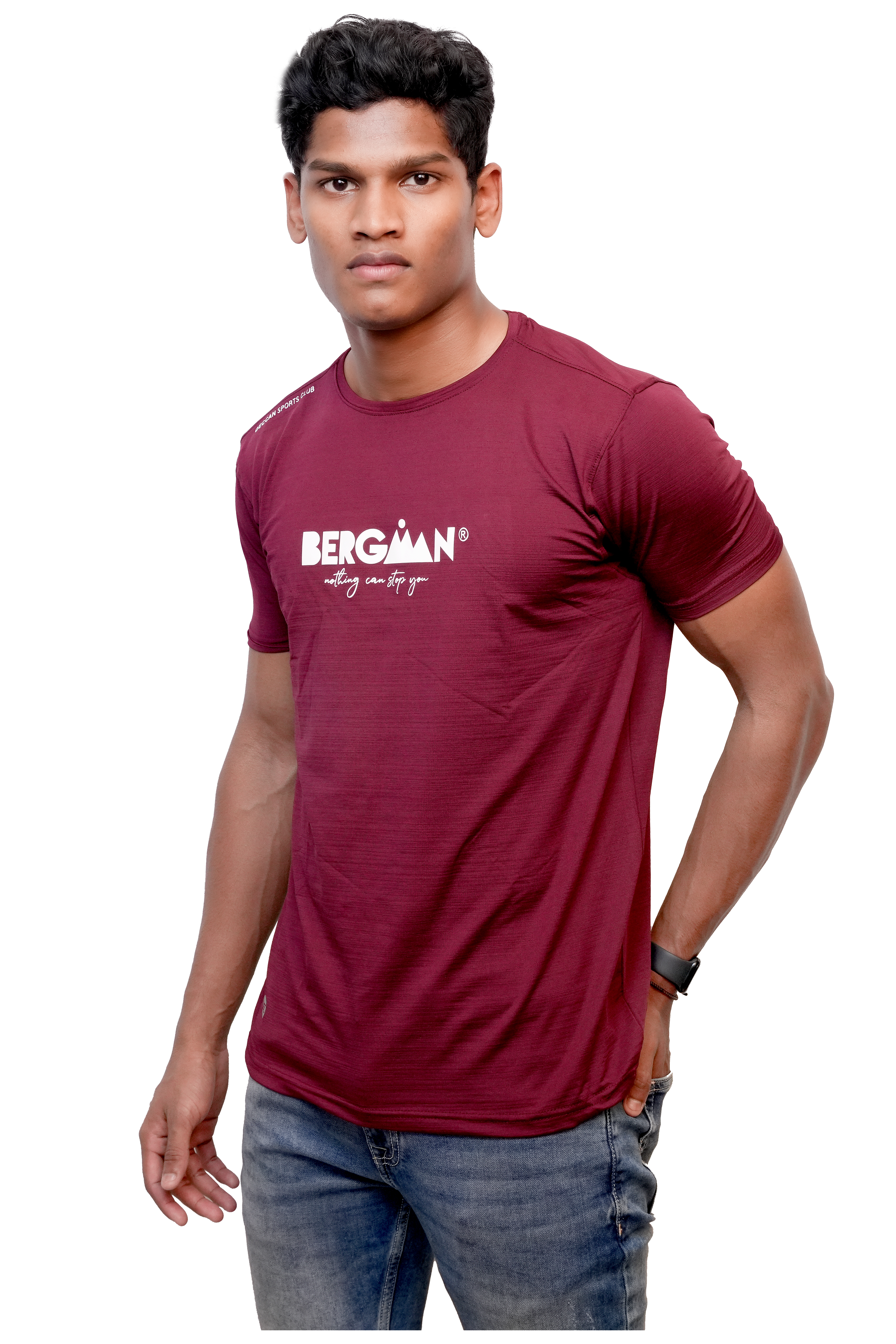 Bergman Maroon Tshirt Men's