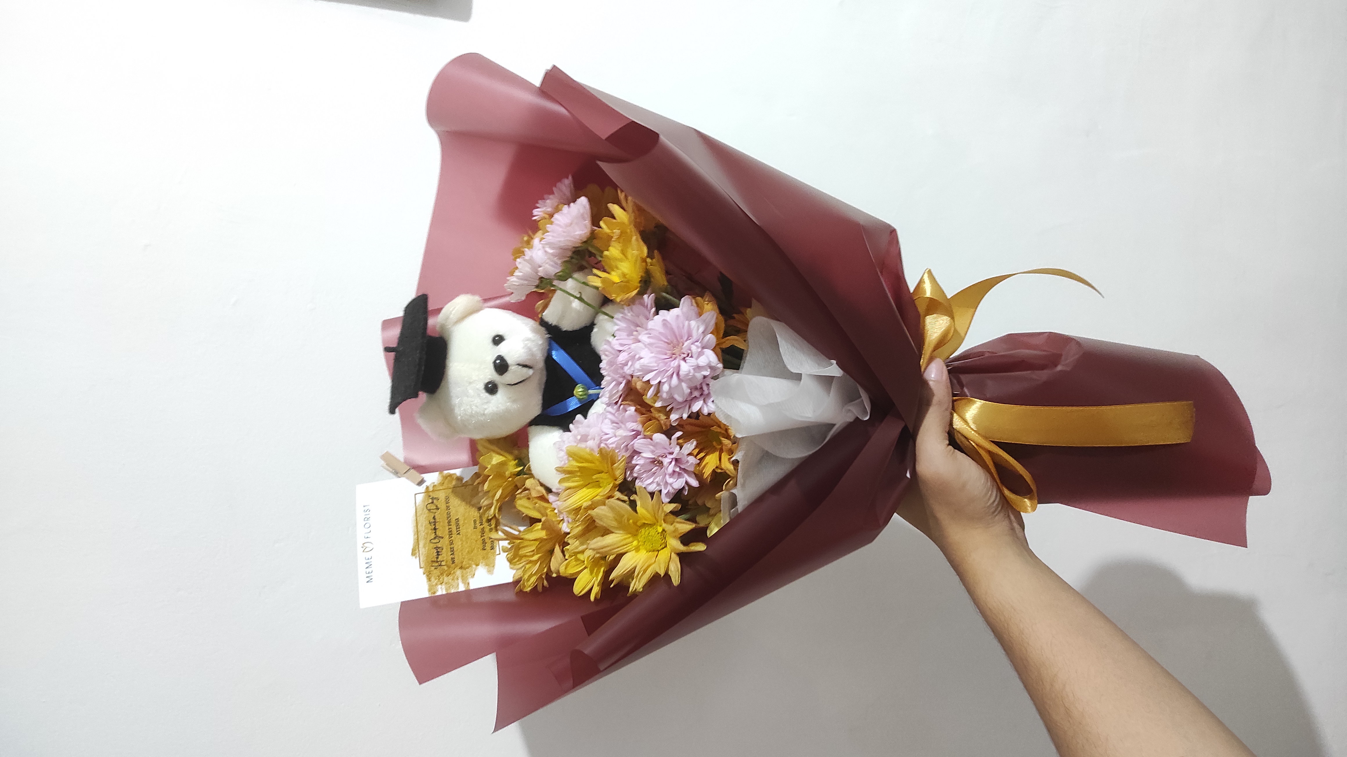 Aster Bouquet M & Teddy Gradu