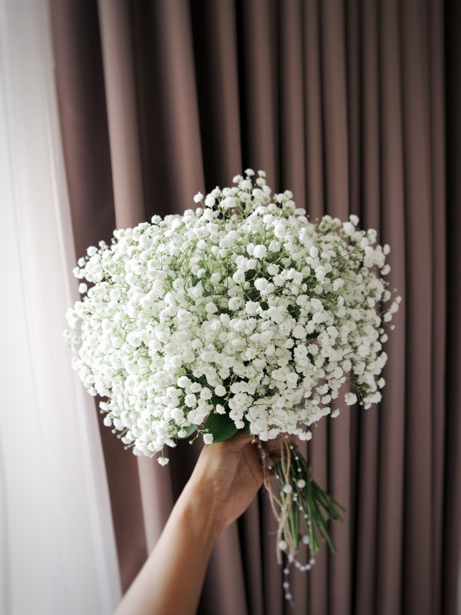 Fresh Babybreath Wedding Bouquet