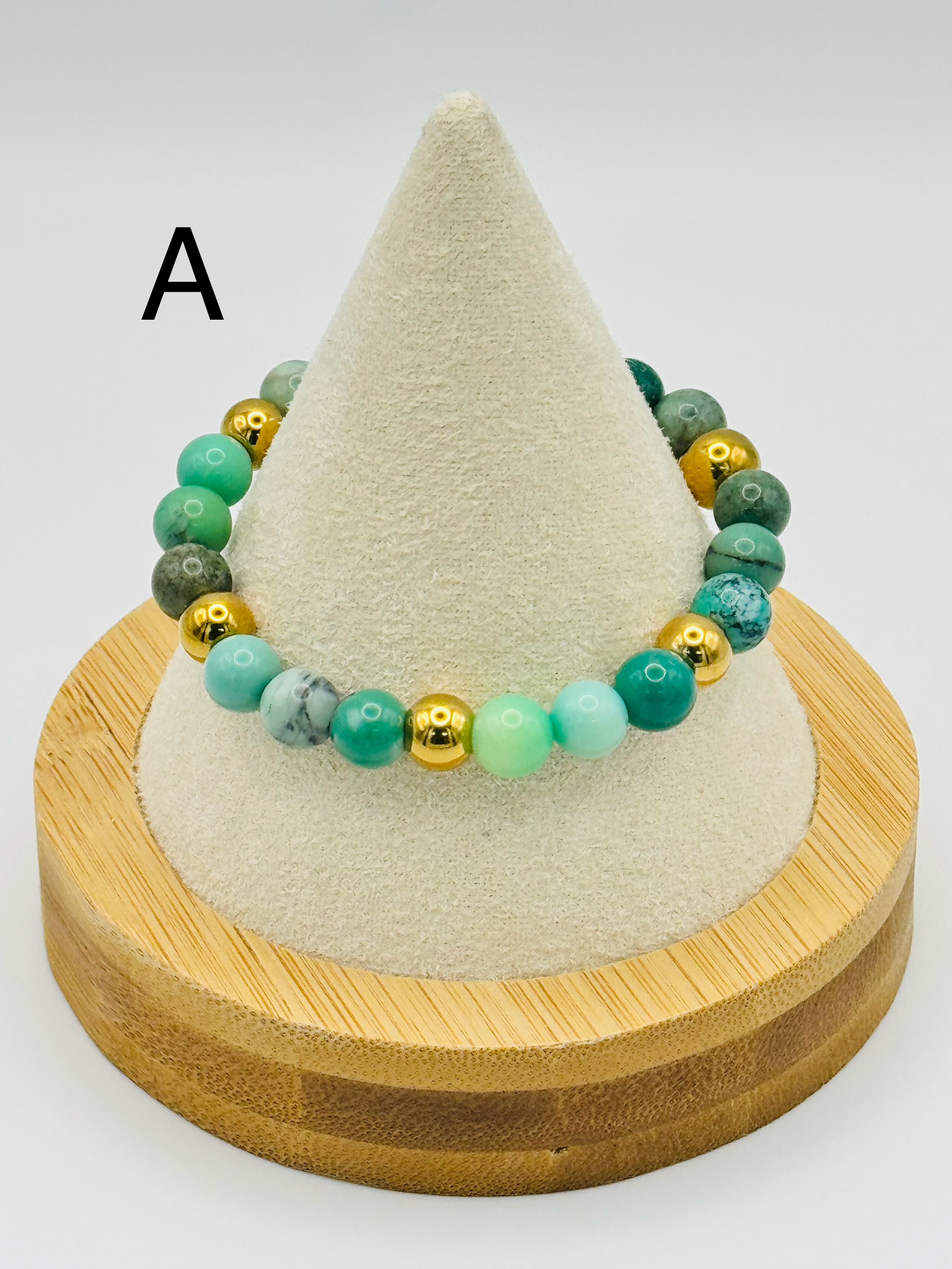 Bracelet d’Agate d’herbe 8mm en pierres naturelles 