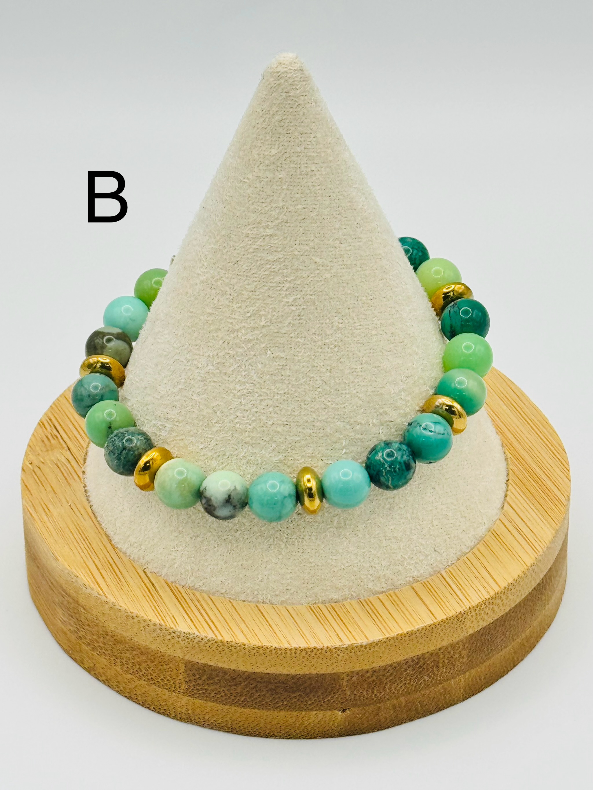 Bracelet d’Agate d’herbe 8mm en pierres naturelles 
