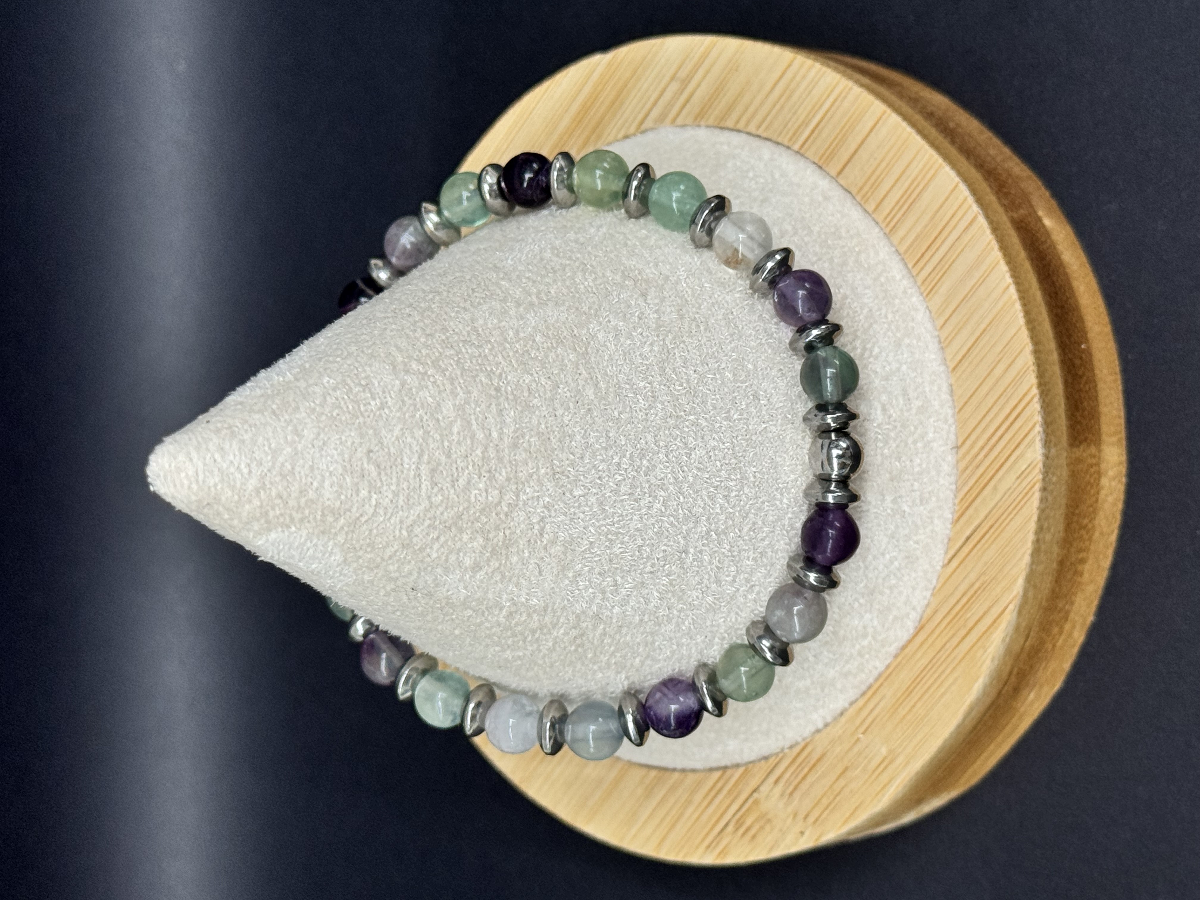 Bracelet en Fluorine Multicolore – Clarté & Harmonie Intérieure