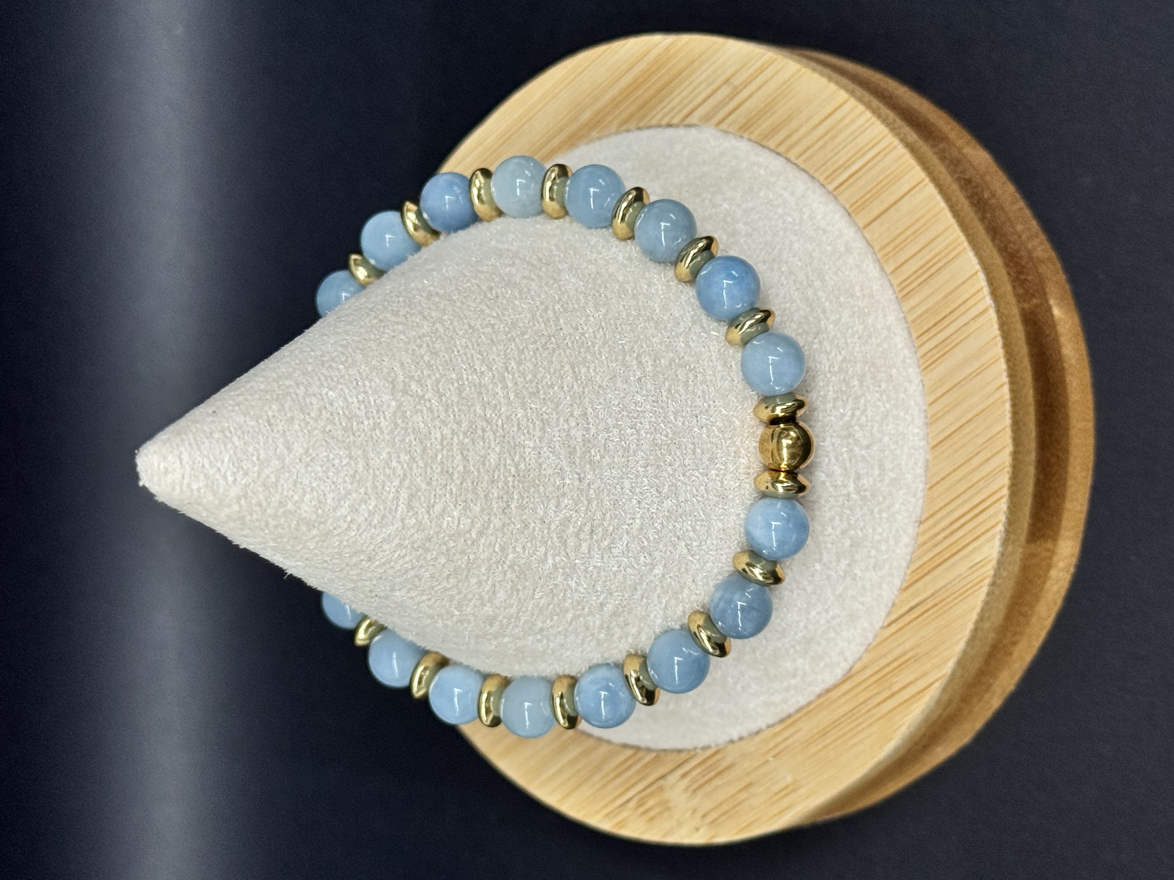 Bracelet en Aigue marine 6mm pierres naturelles
