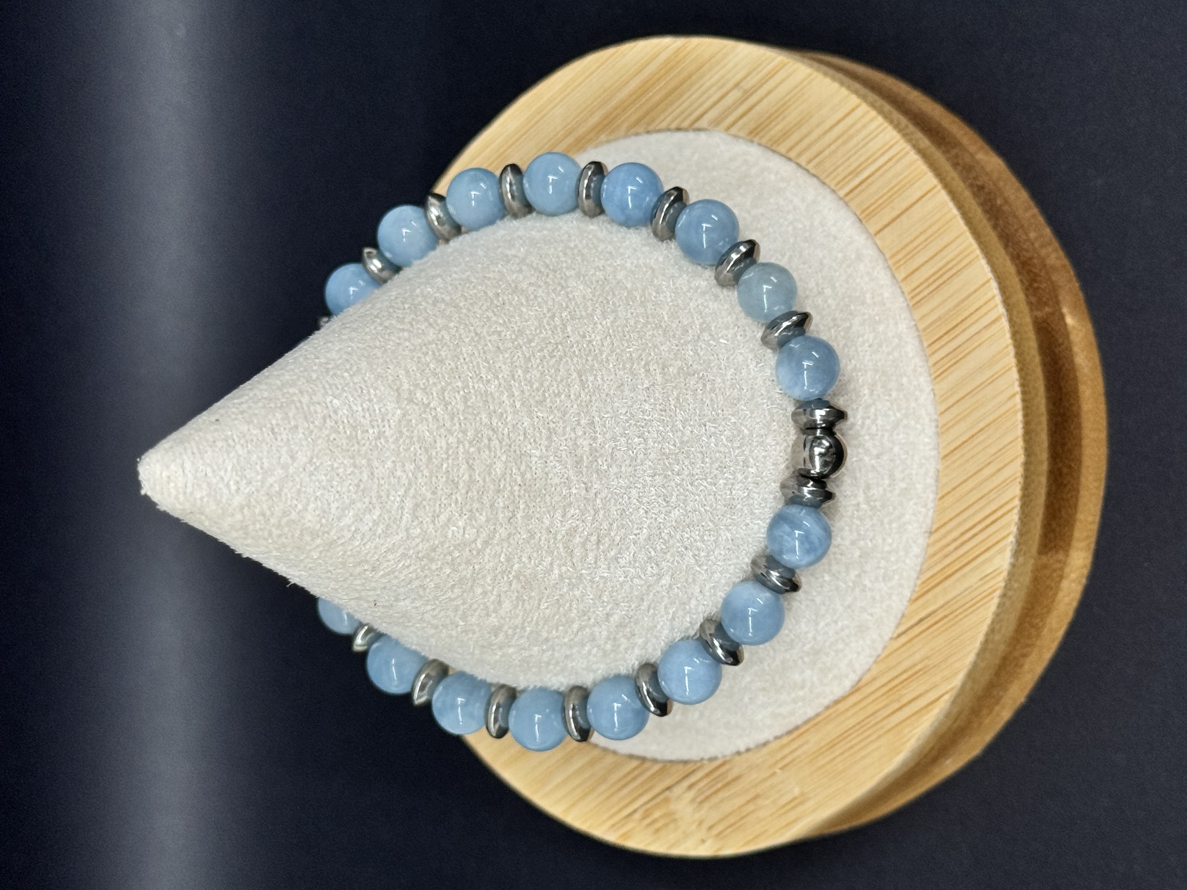Bracelet en Aigue marine 6mm pierres naturelles