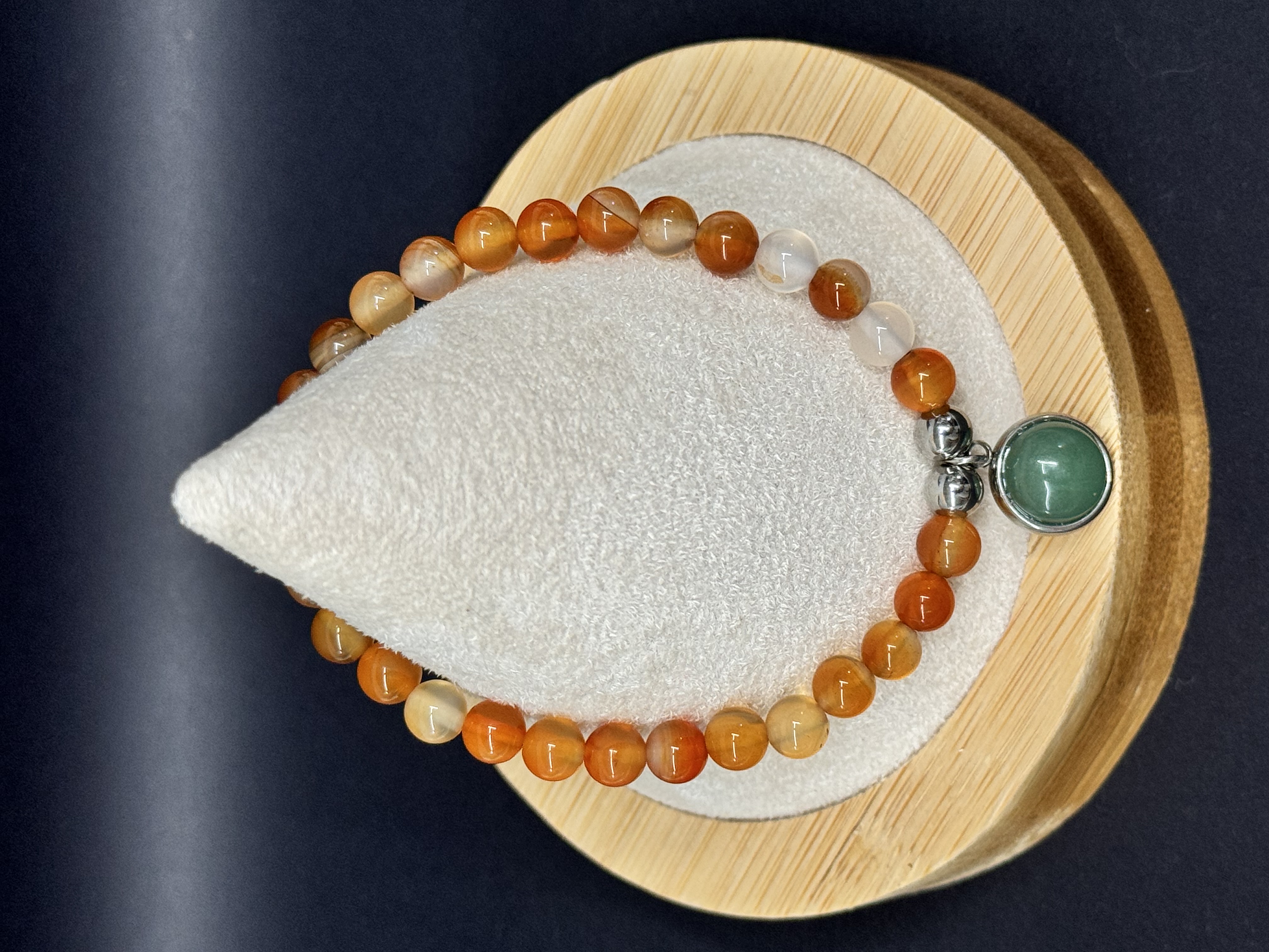 Bracelet Cornaline et Aventurine verte pierres naturelles 