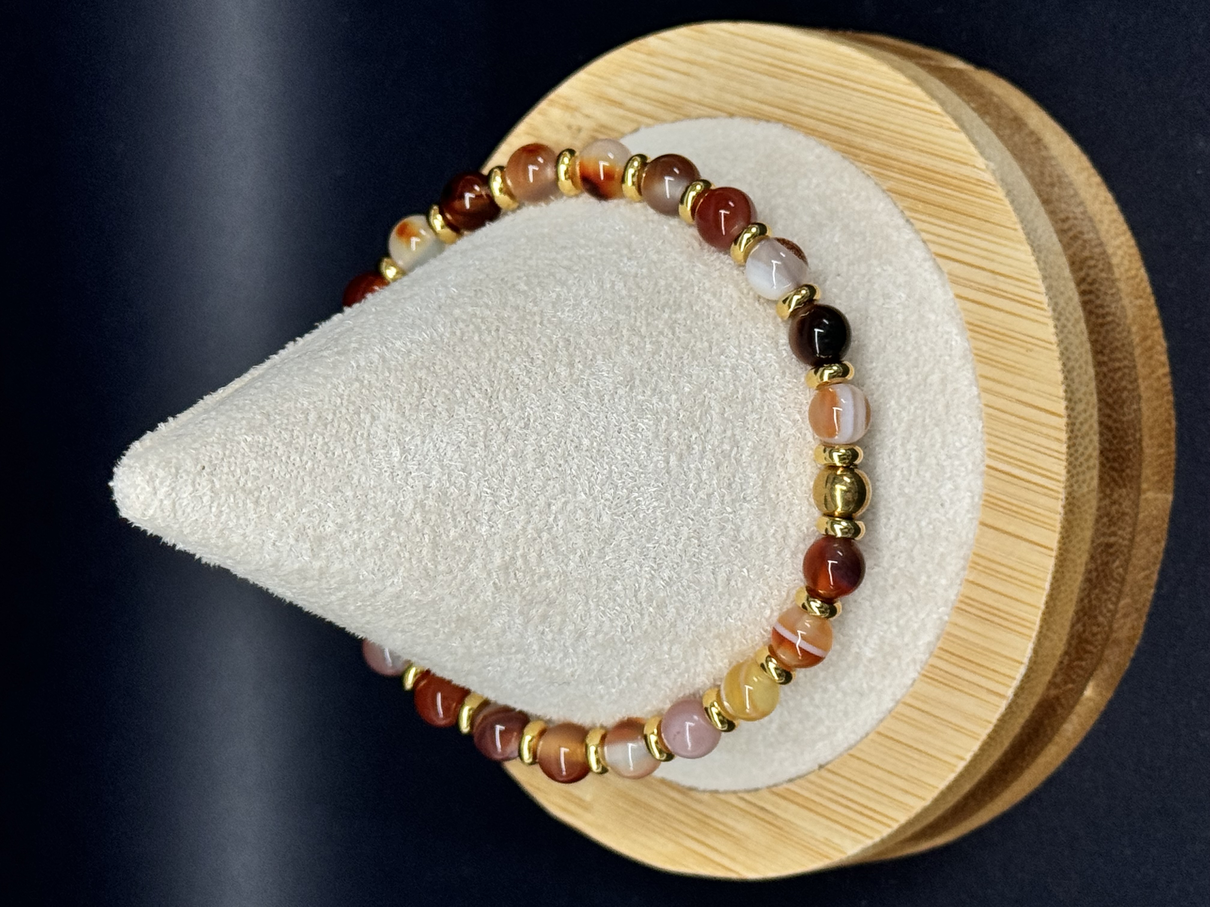 Bracelet de Sardoine 6mm en pierres naturelles 